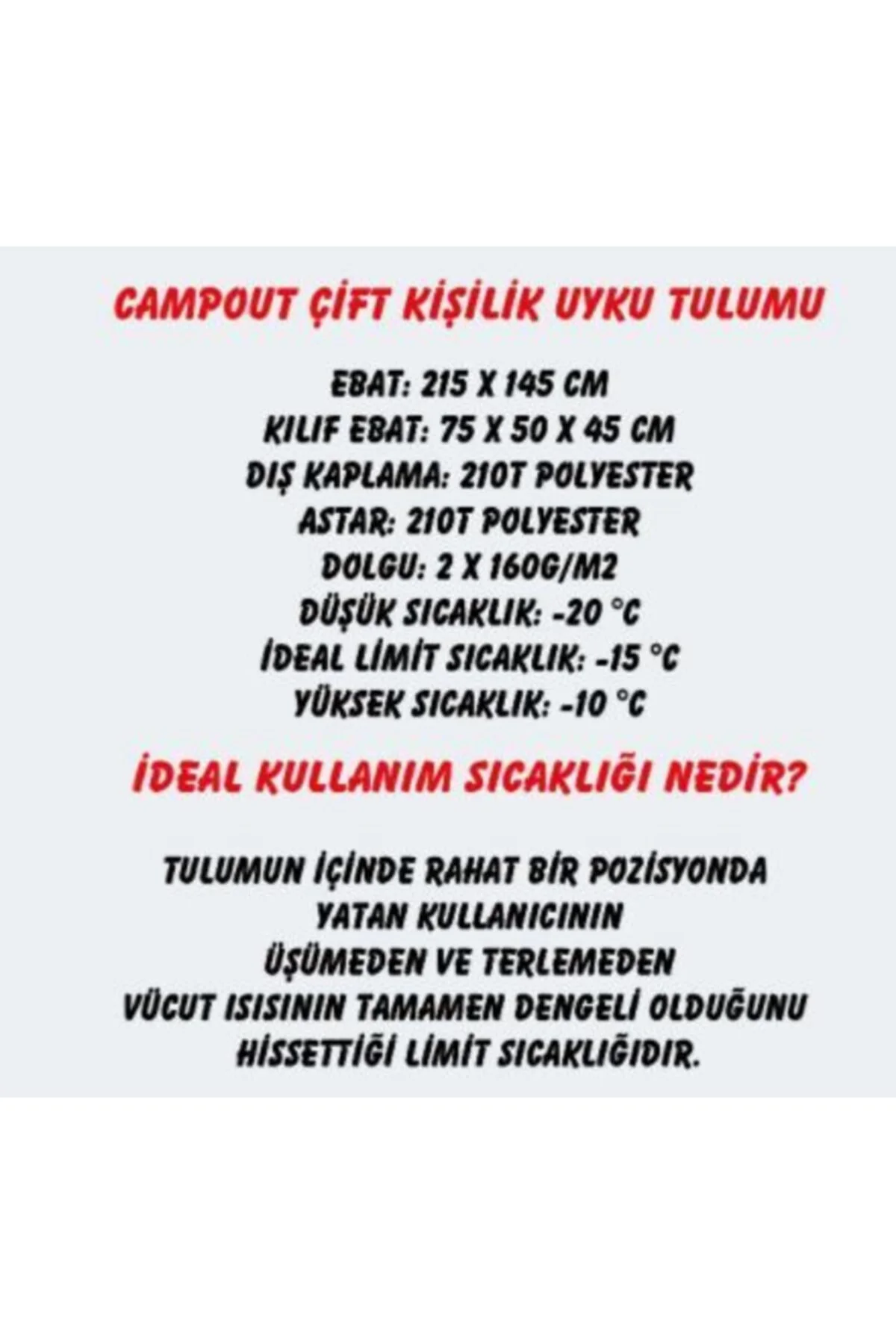 Unisex Kahverengi Çift Kişilik Uyku Tulumu
