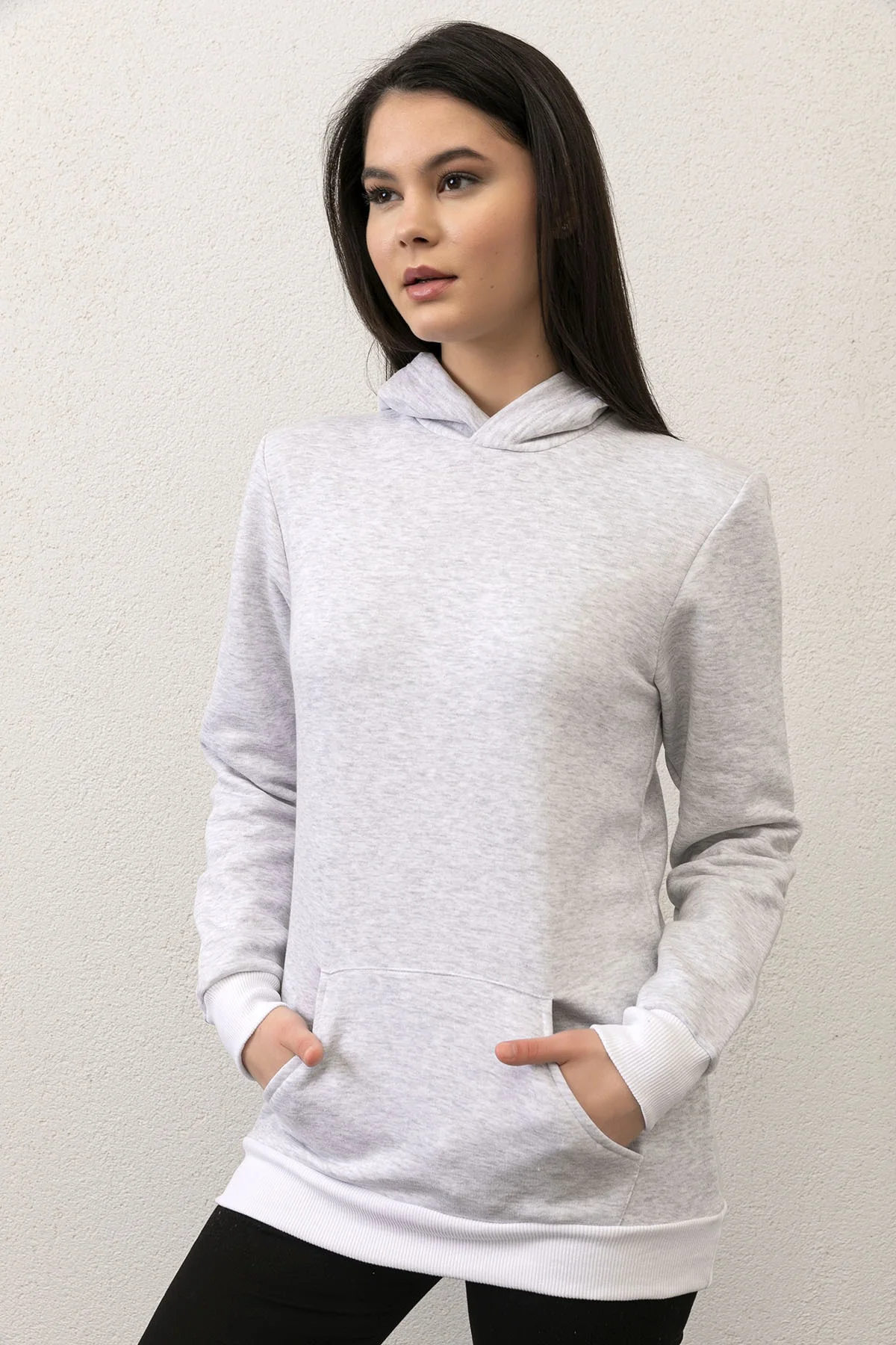Unisex Kanguru Cepli Kapüşonlu Basic Sweatshirt