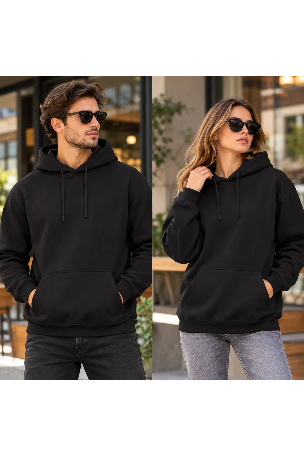 Unisex Kapüşonlu Sweatshirt Kanguru Cepli İpli Regular Fit Günlük Basic Hoodie Unisex Kapüşonlu Sweatshirt Kanguru Cepli İpli Regular Fit Günlük Basic Hoodie