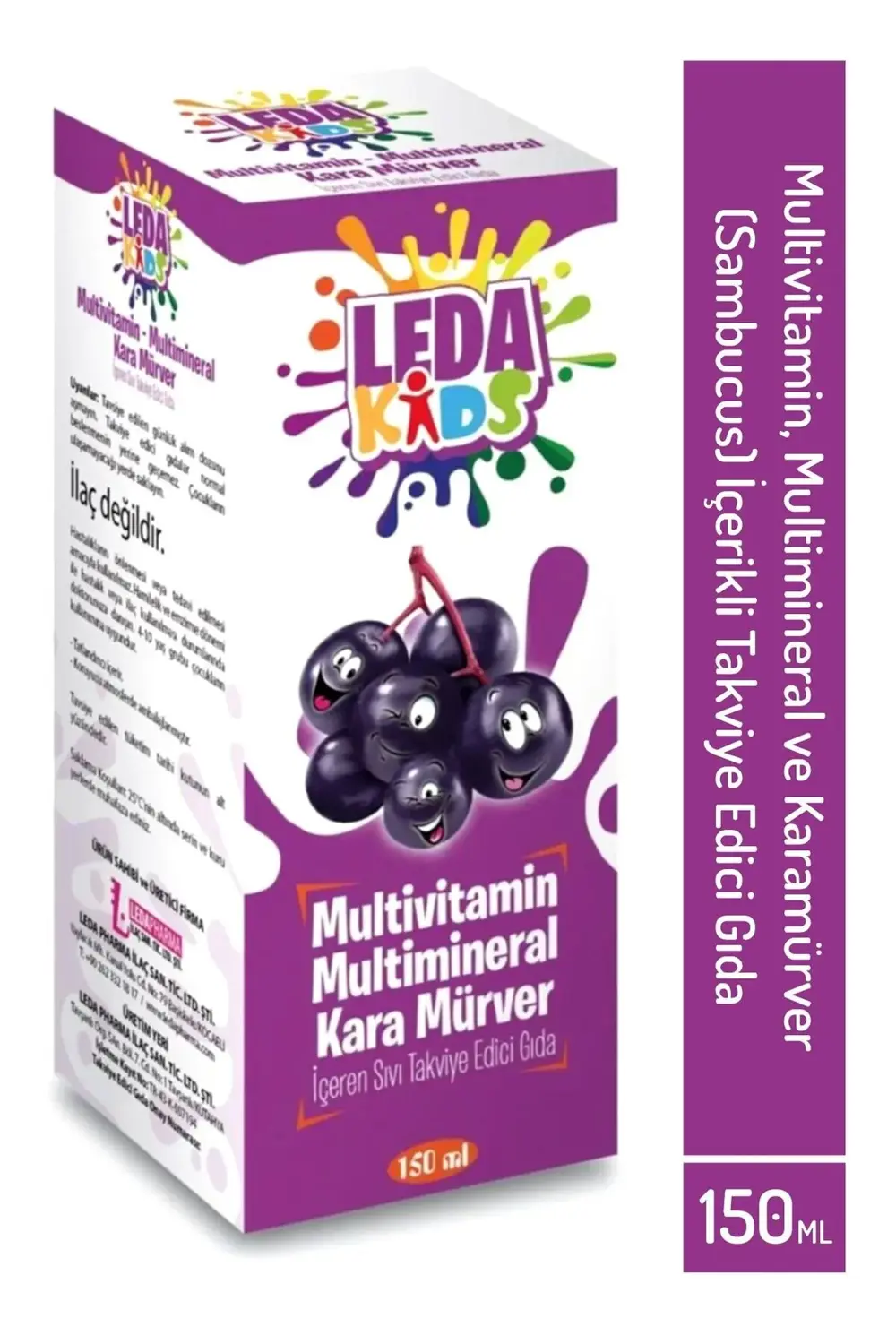 Unisex Kara Mürver Ekstresi C Vitamini Ve Çinko Leda Kids