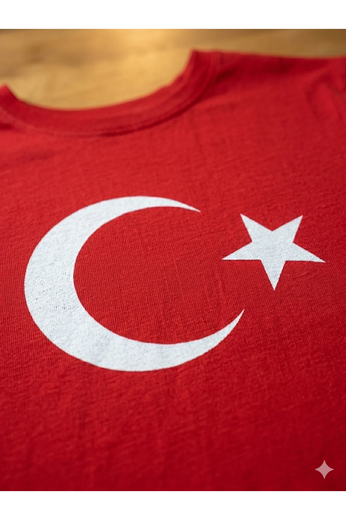 Unisex Kırmızı Ay Yıldız Türk Bayraklı Tişört T-Shirt