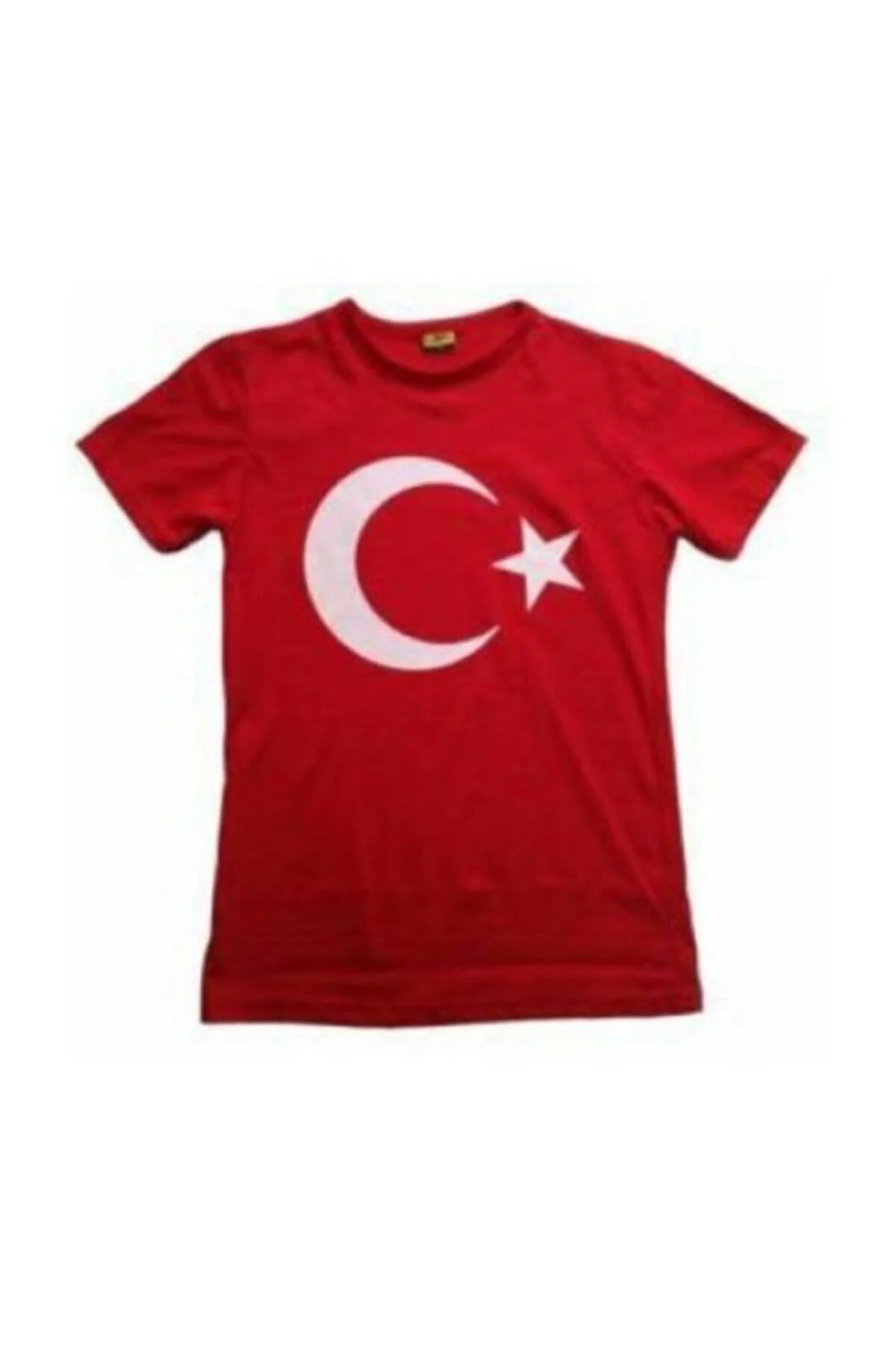 Unisex Kırmızı Ay Yıldız Baskılı Tişört
