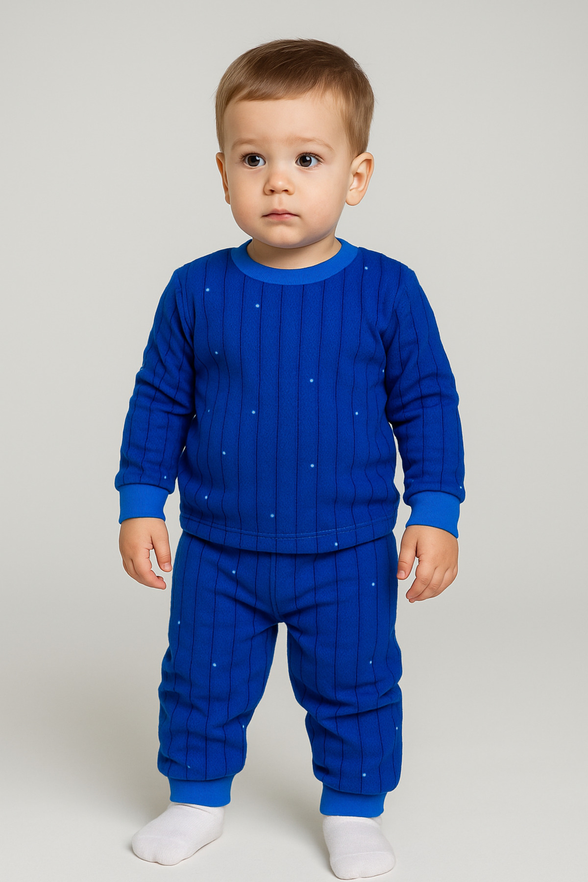 Oz Baby Unisex Kışlık Desenli Polar Takım Kız Ve Erkek Bebek Çocuk Kıyafe