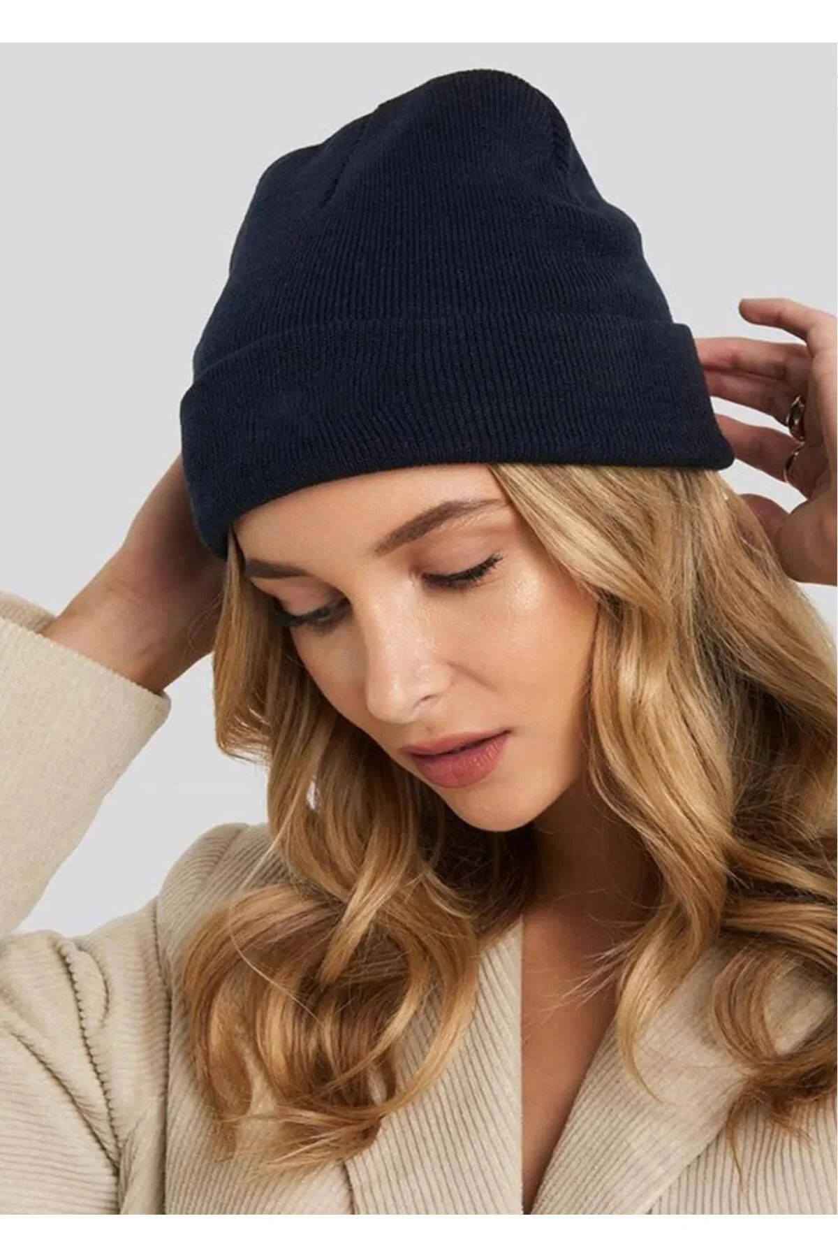 Unisex Kışlık Katlamalı Bere