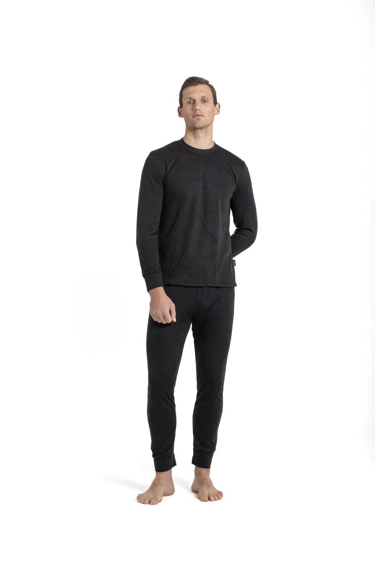 Unisex Kışlık Siyah Rahat Kullanım Esnek  Termal Içlik Set 3. Sev