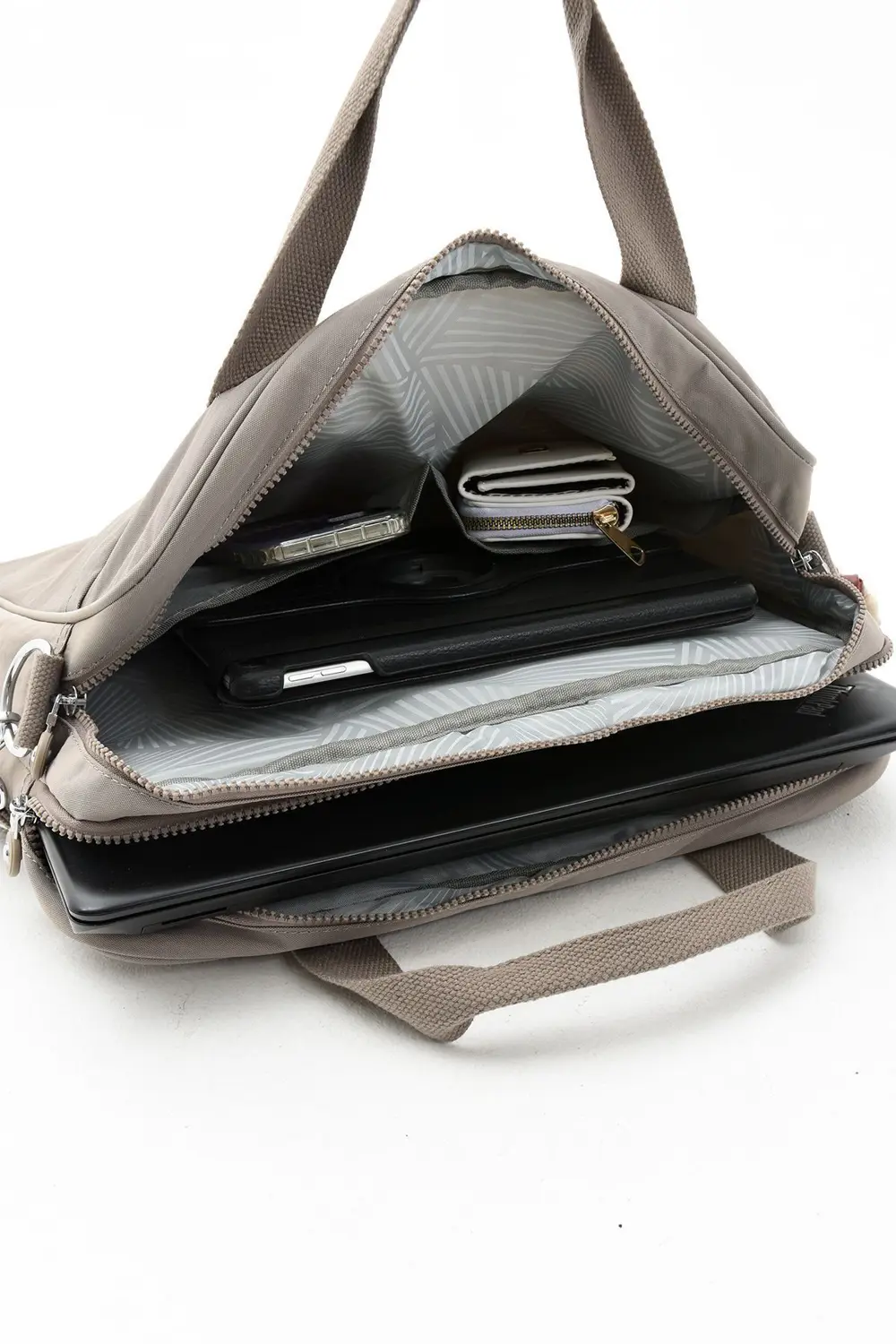 Unisex Klinkır Açık Gri Renkli Suya Dayanıklı Laptop Bölmeli Çapr