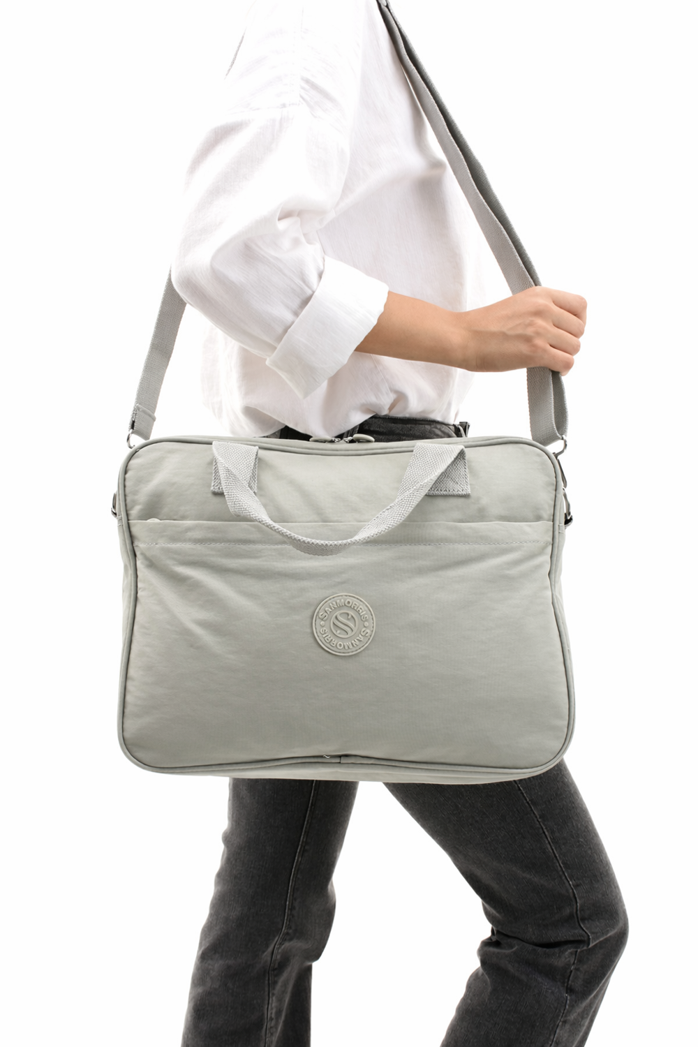 Unisex Klinkır Açık Gri Renkli Suya Dayanıklı Laptop Bölmeli Çapr