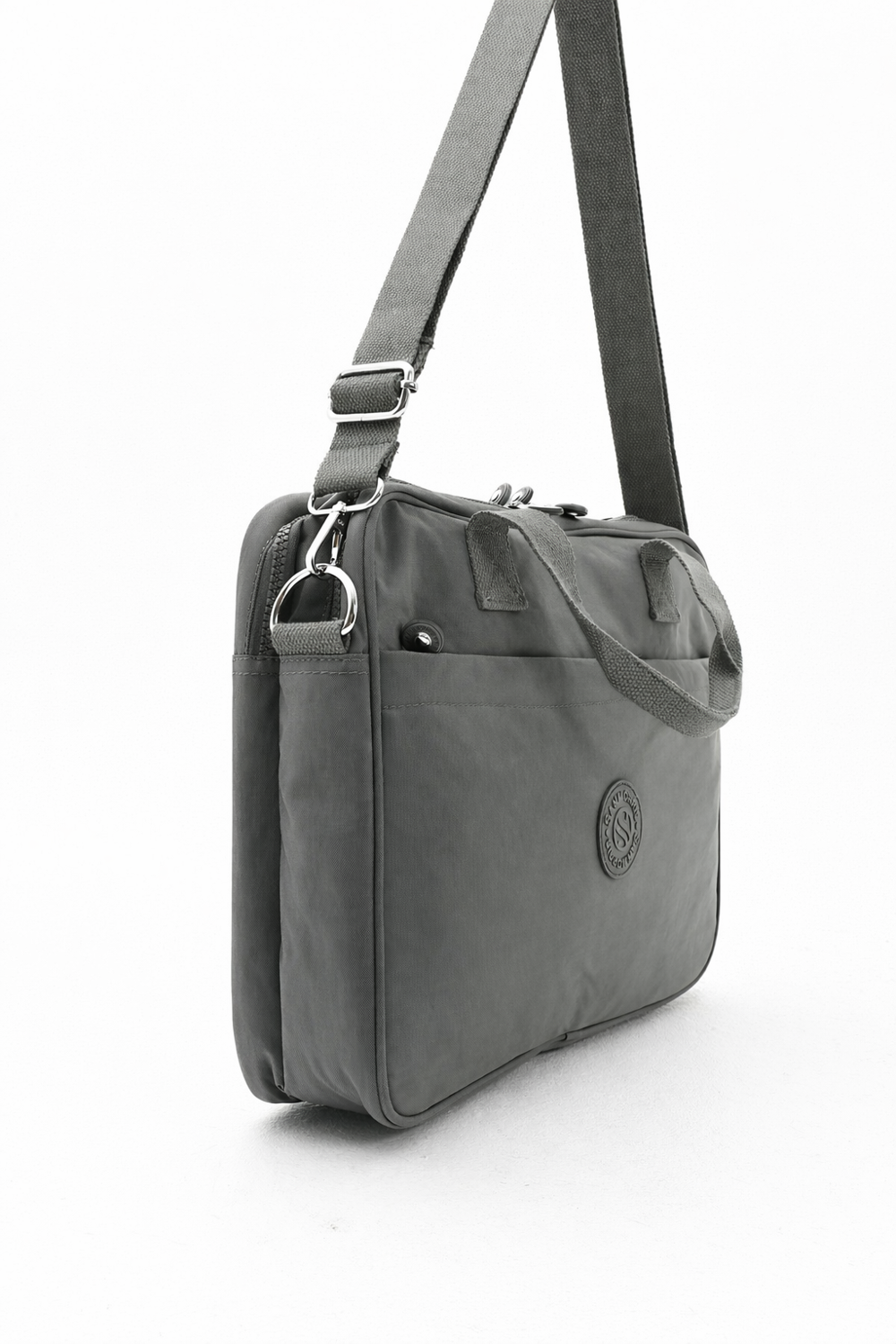 Unisex Klinkır Koyu Gri Renkli Suya Dayanıklı Laptop Bölmeli Çapr