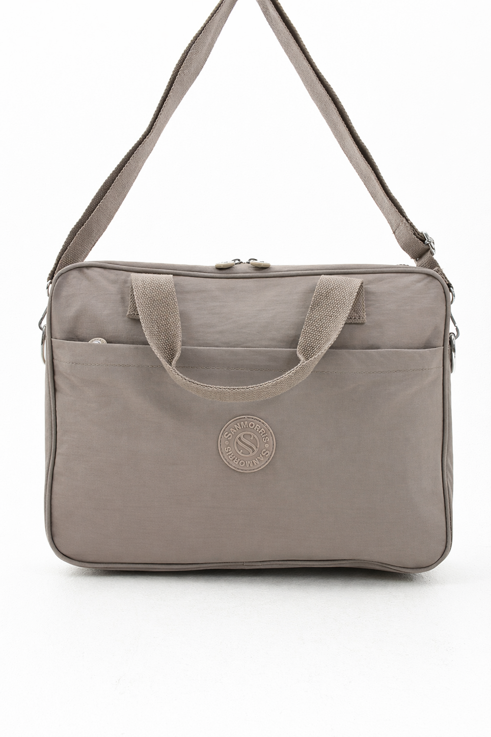 Unisex Klinkır Vizon Renkli Suya Dayanıklı Laptop Bölmeli Çapraz-