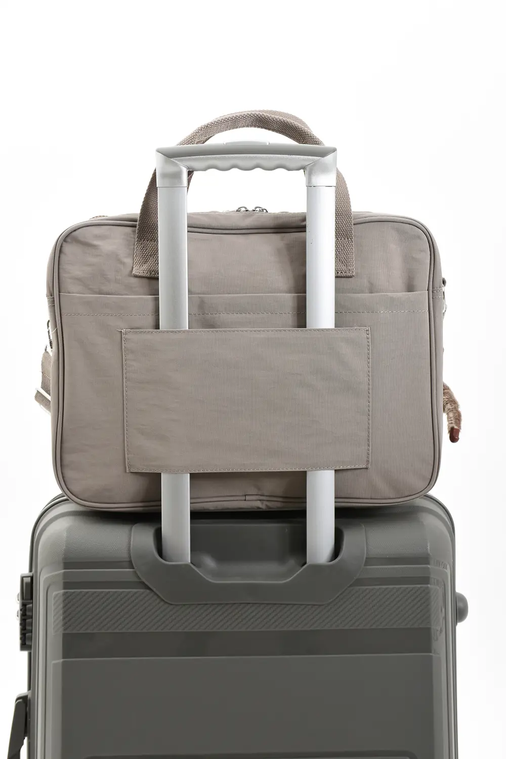 Unisex Klinkır Vizon Renkli Suya Dayanıklı Laptop Bölmeli Çapraz-