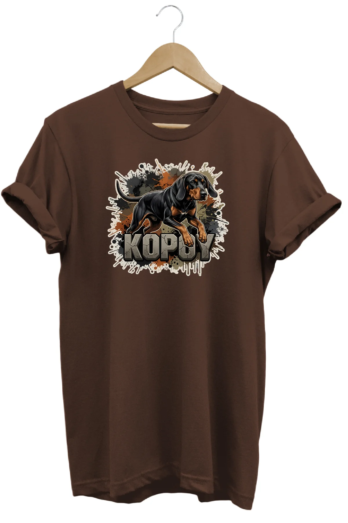 Unisex Kopoy Baskılı T-shirt - Premium Köpekler Serisi Bisiklet Y