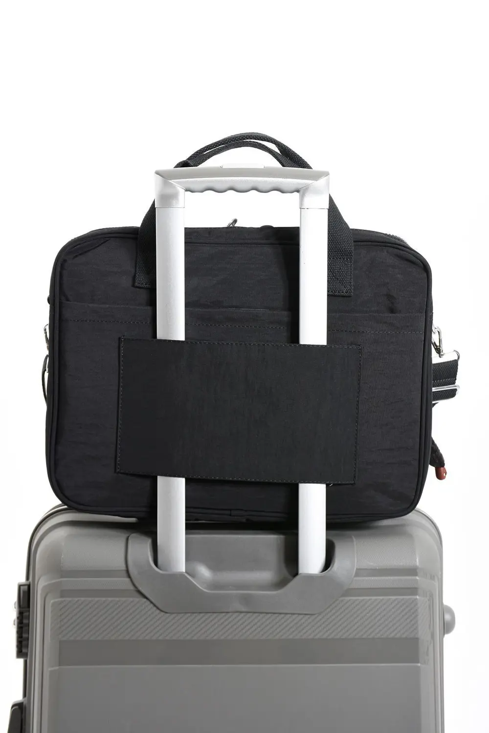 Unisex Krinkıl Siyah Renkli Suya Dayanıklı Laptop Bölmeli Çapraz-