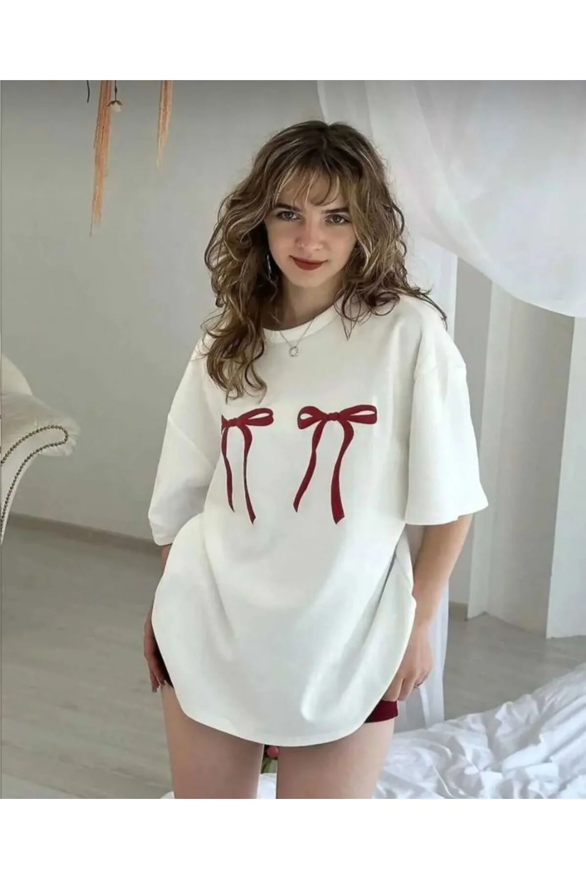 Unisex Kurdele Baskılı Genç Oversize Tshirt Fiyatı, Yorumları ve Özellikleri