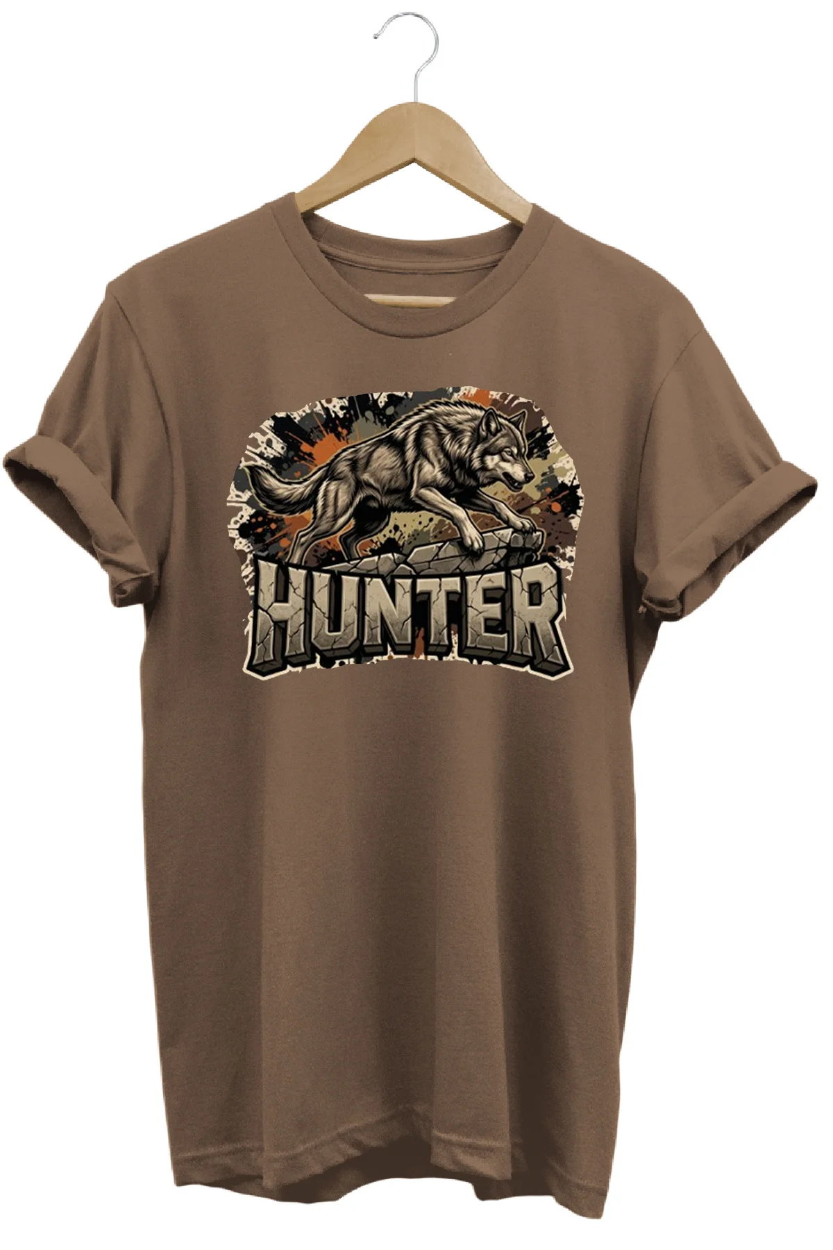 Unisex Kurt Baskılı T-shirt - Premium Köpekler Serisi Bisiklet Ya