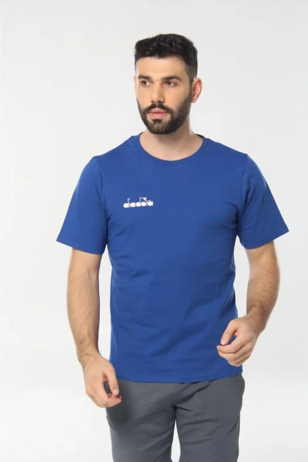 Unisex Lacivert Veni Suprem Penye Spor T-Shirt