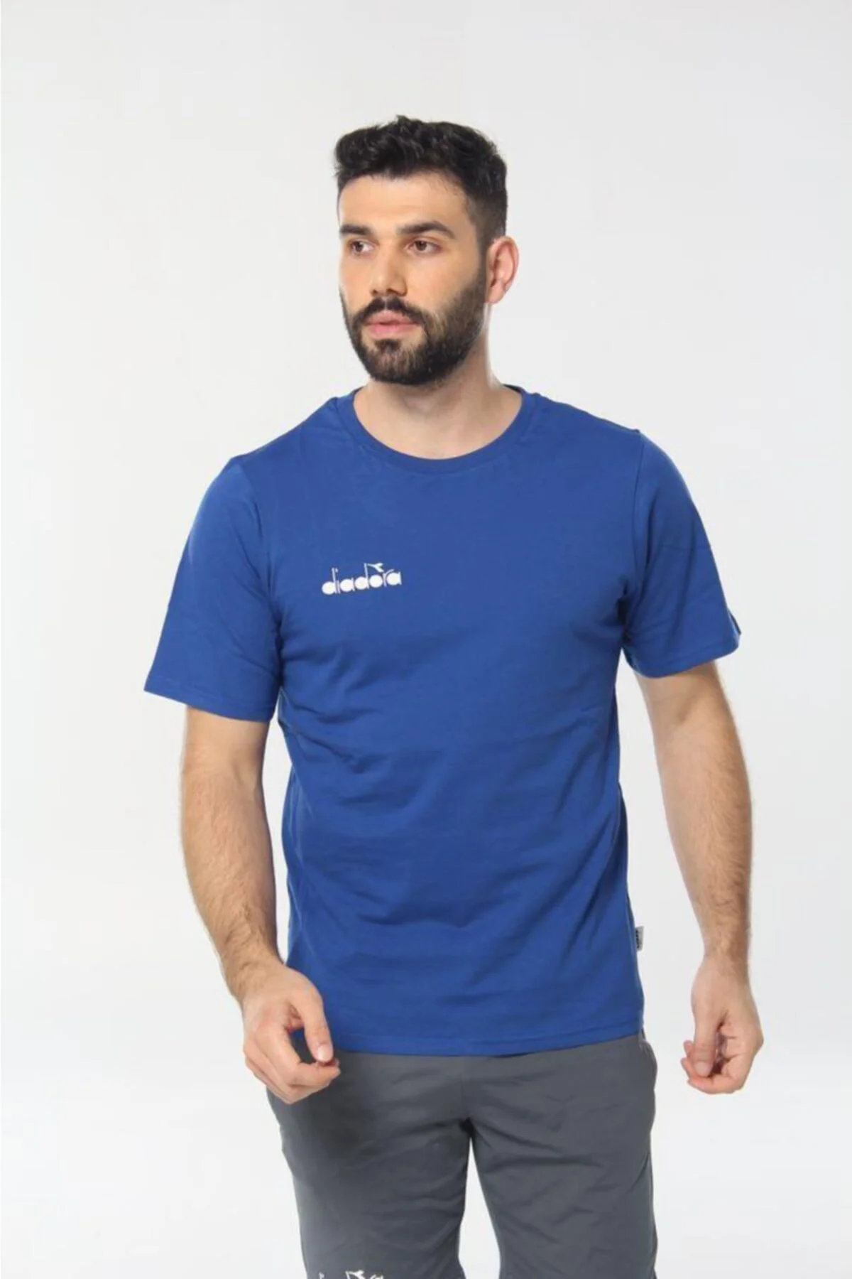 Unisex Lacivert Veni Suprem Penye Spor T-Shirt