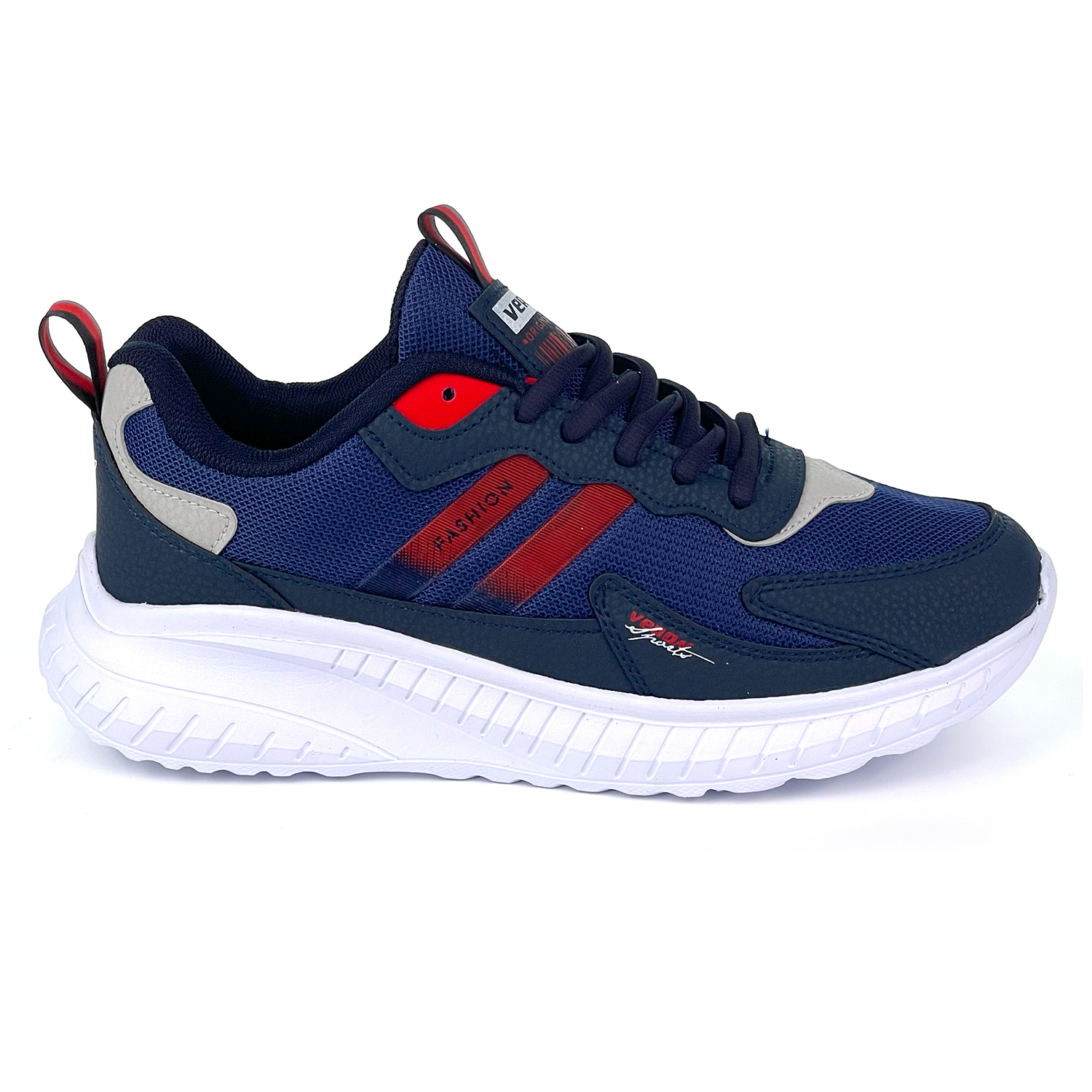 Kajila Unisex Lacivert Kırmızı Bağcıklı Esnek Hafif Günlük Sneaker Spor Kajila Unisex Lacivert Kırmızı Bağcıklı Esnek Hafif Günlük Sneaker Spor