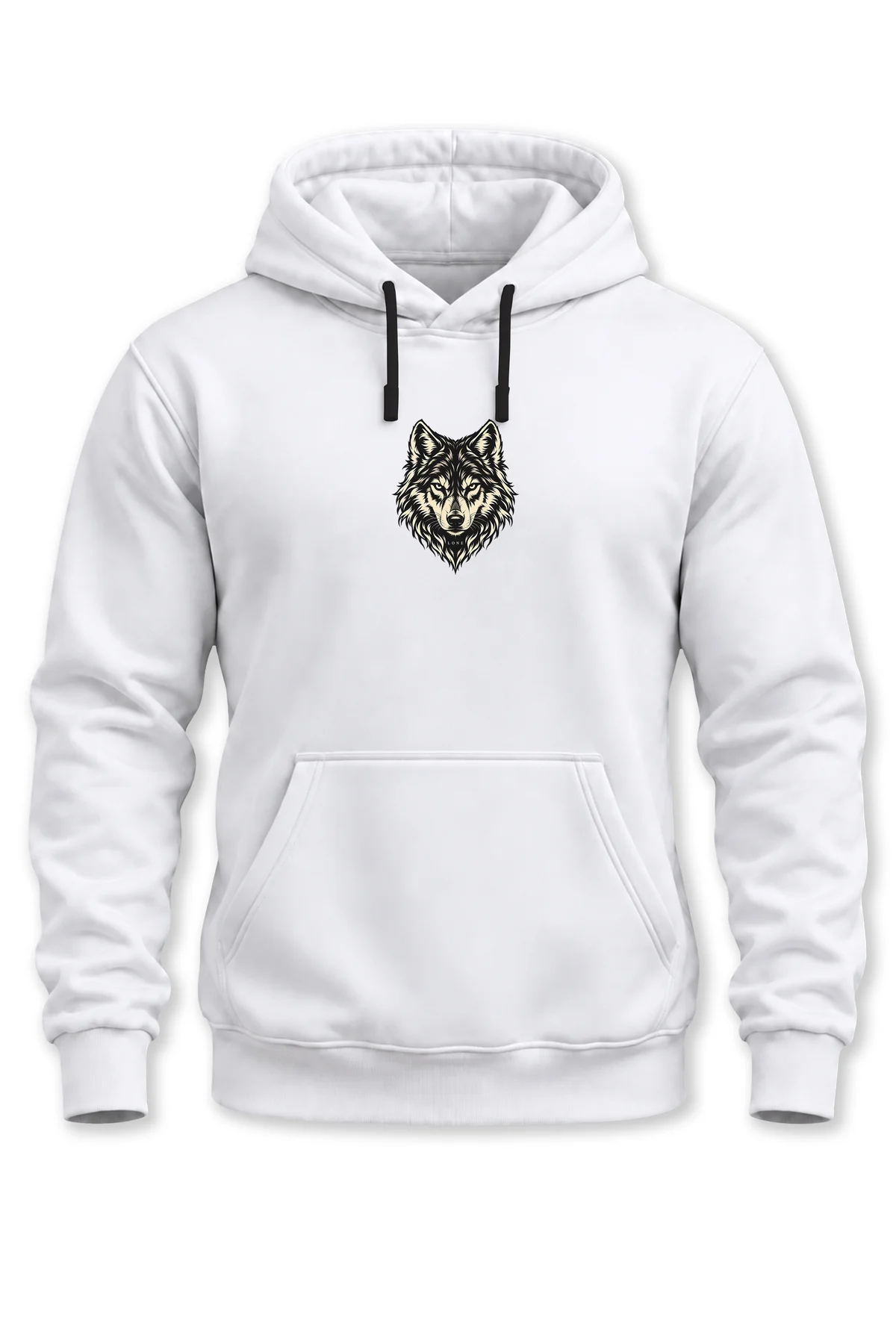 Unisex Minimal Kurt Baskılı Kapüşonlu Sweatshirt Wolf Desenli Hoodie Unisex Minimal Kurt Baskılı Kapüşonlu Sweatshirt Wolf Desenli Hoodie