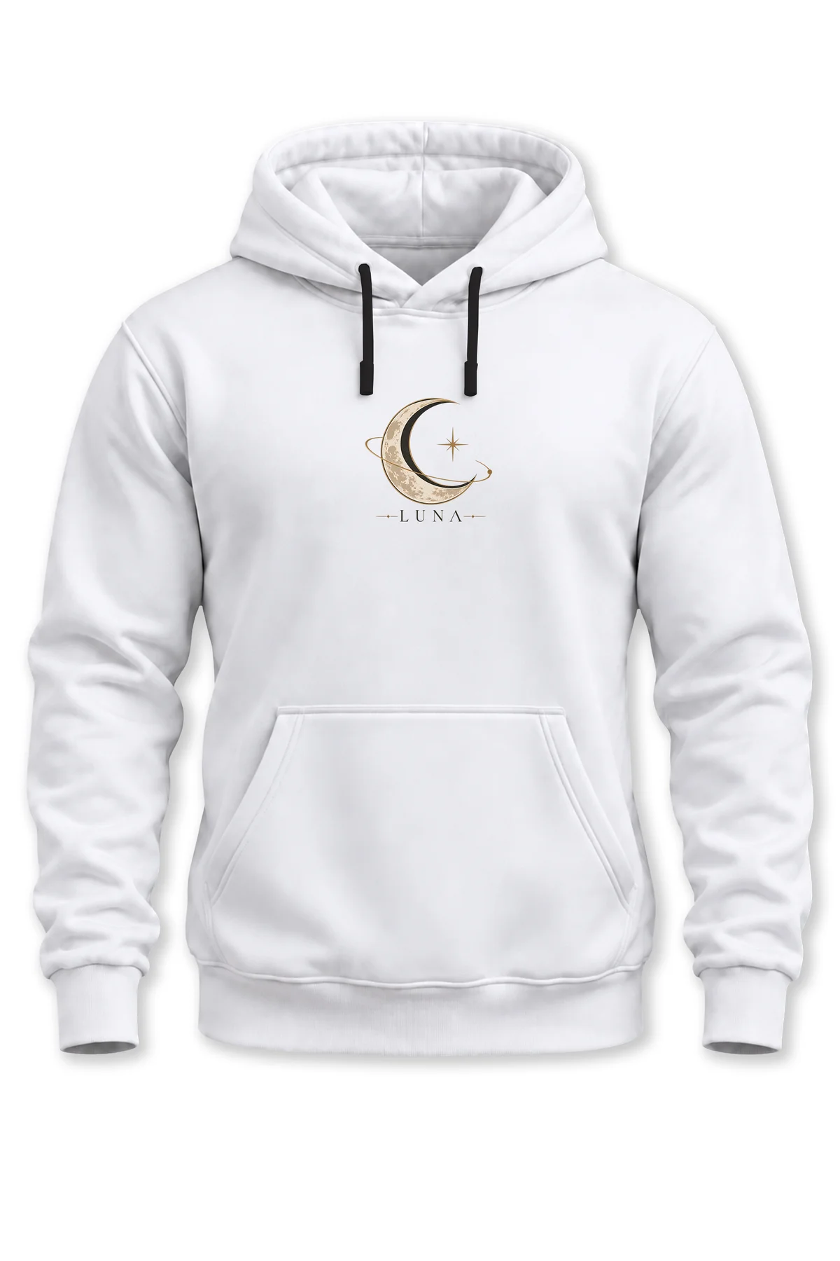 Unisex Minimal Luna Ay Baskılı Kapüşonlu Sweatshirt Hilal Desenli Hoodie Unisex Minimal Luna Ay Baskılı Kapüşonlu Sweatshirt Hilal Desenli Hoodie