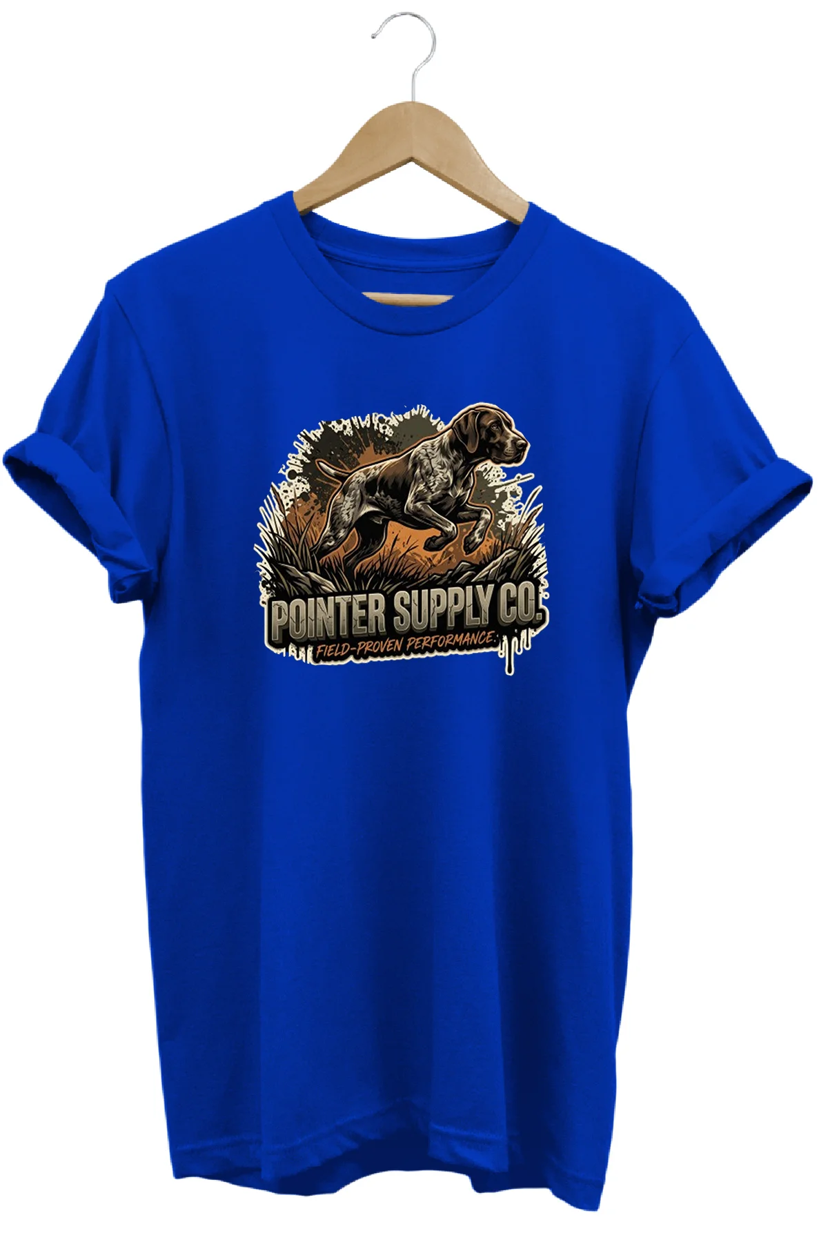 Unisex Pointer Co Baskılı T-shirt - Premium Köpekler Serisi Bisik