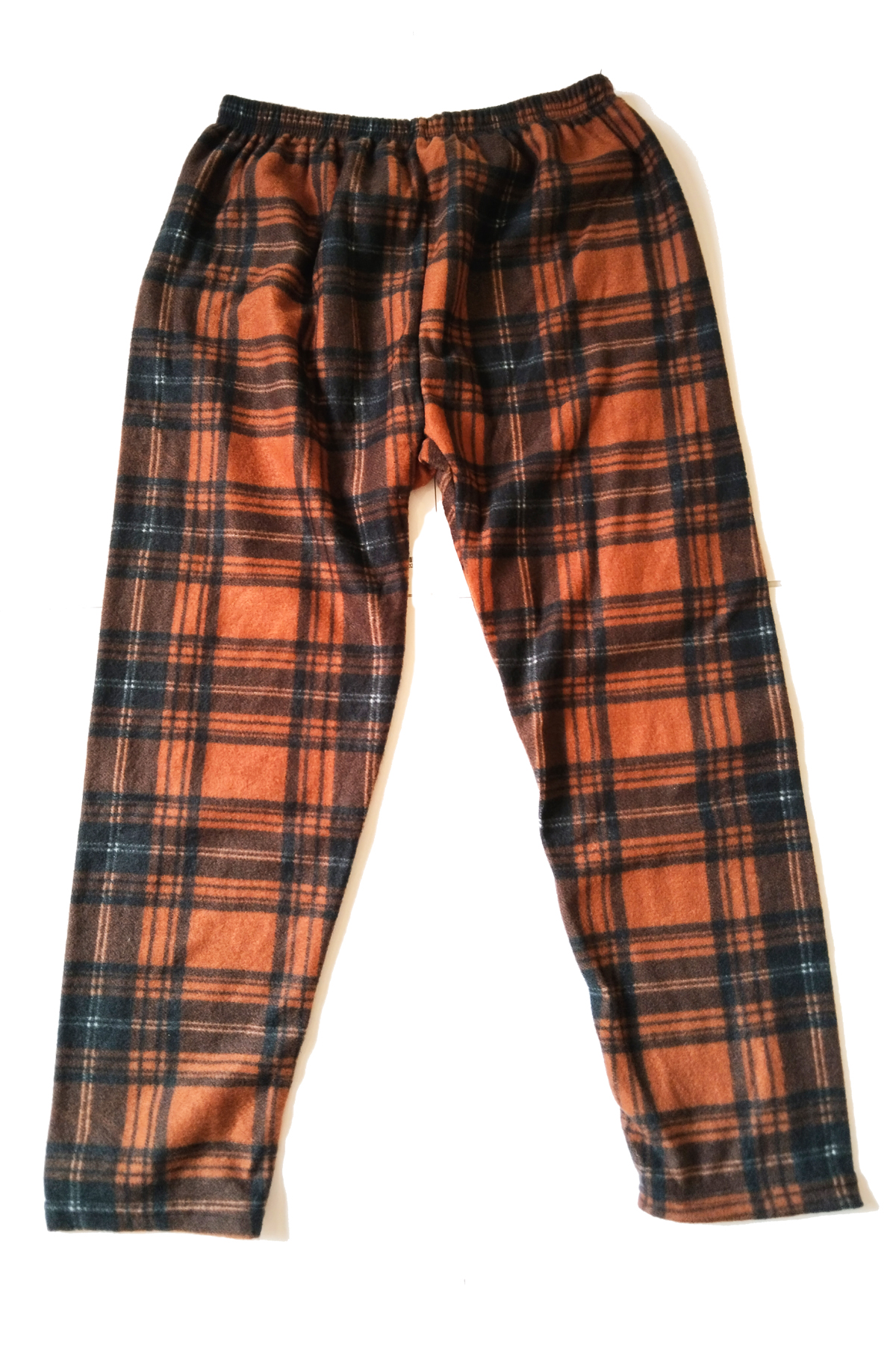 Unisex Polar Pijama Altı Termal Özellikli Ekose Desenli Büyük Bed