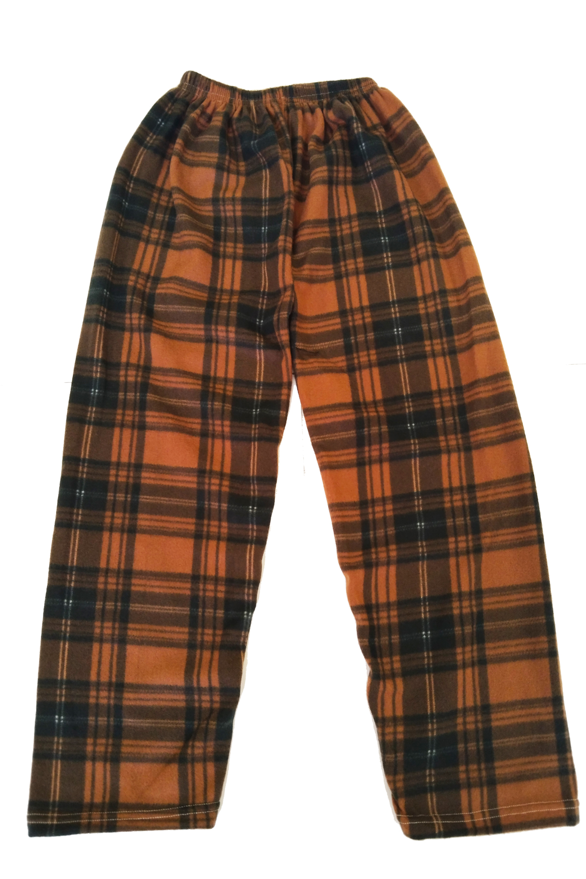 Unisex Polar Pijama Altı Termal Özellikli Taba Ekose Desenli Ev G