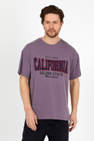 Unisex Rose Baskılı Bisiklet Yaka Oversize T-shirt - ROSE