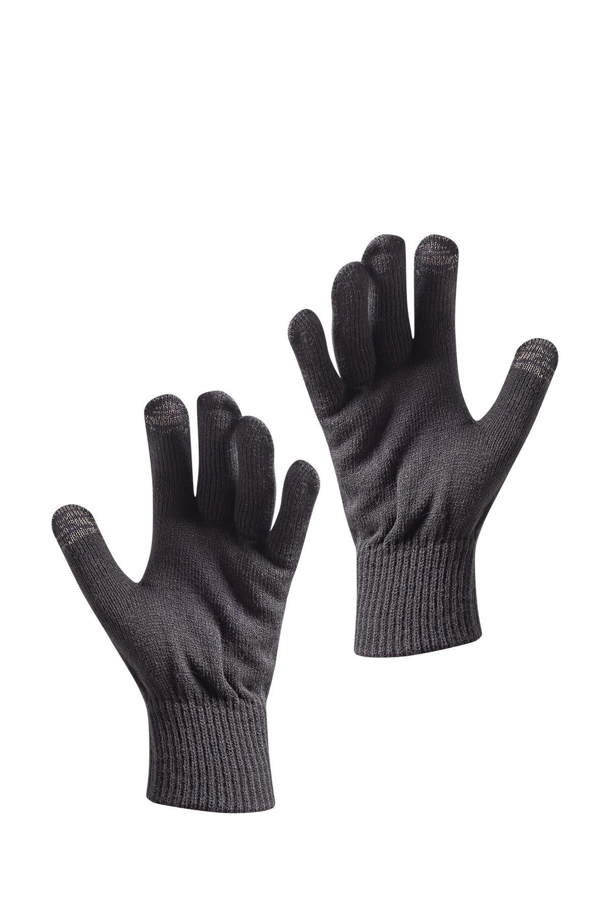 Unisex Rüzgar Geçirmez Esnek Kışlık Soft Parmak Touch Siyah Eldiv