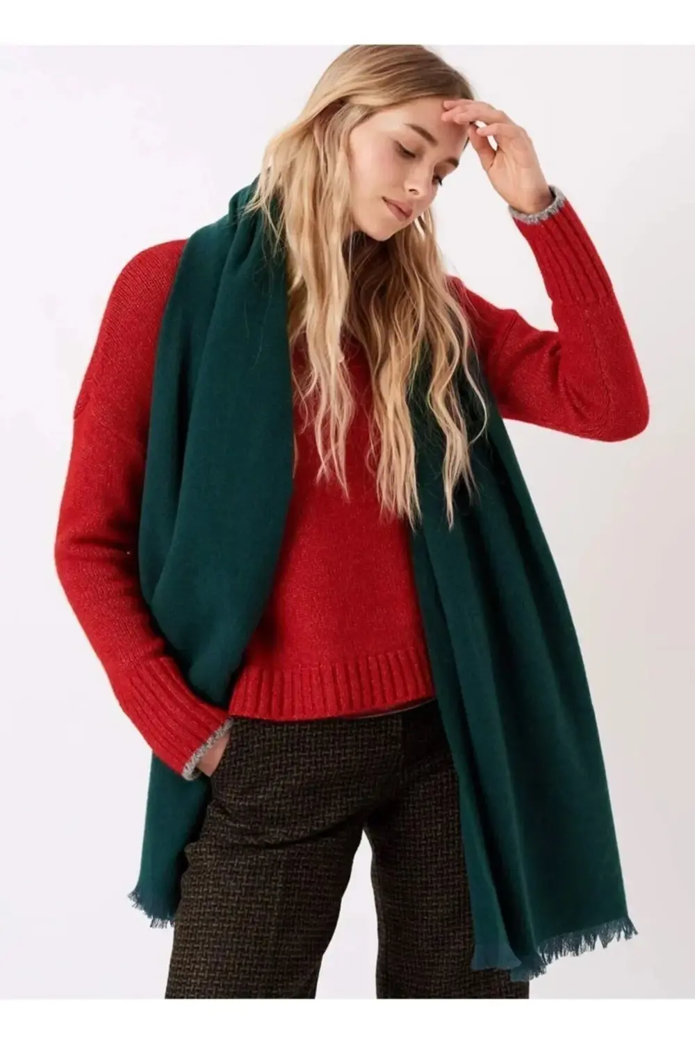 Unisex sade Kalın Yumuşak Atkı