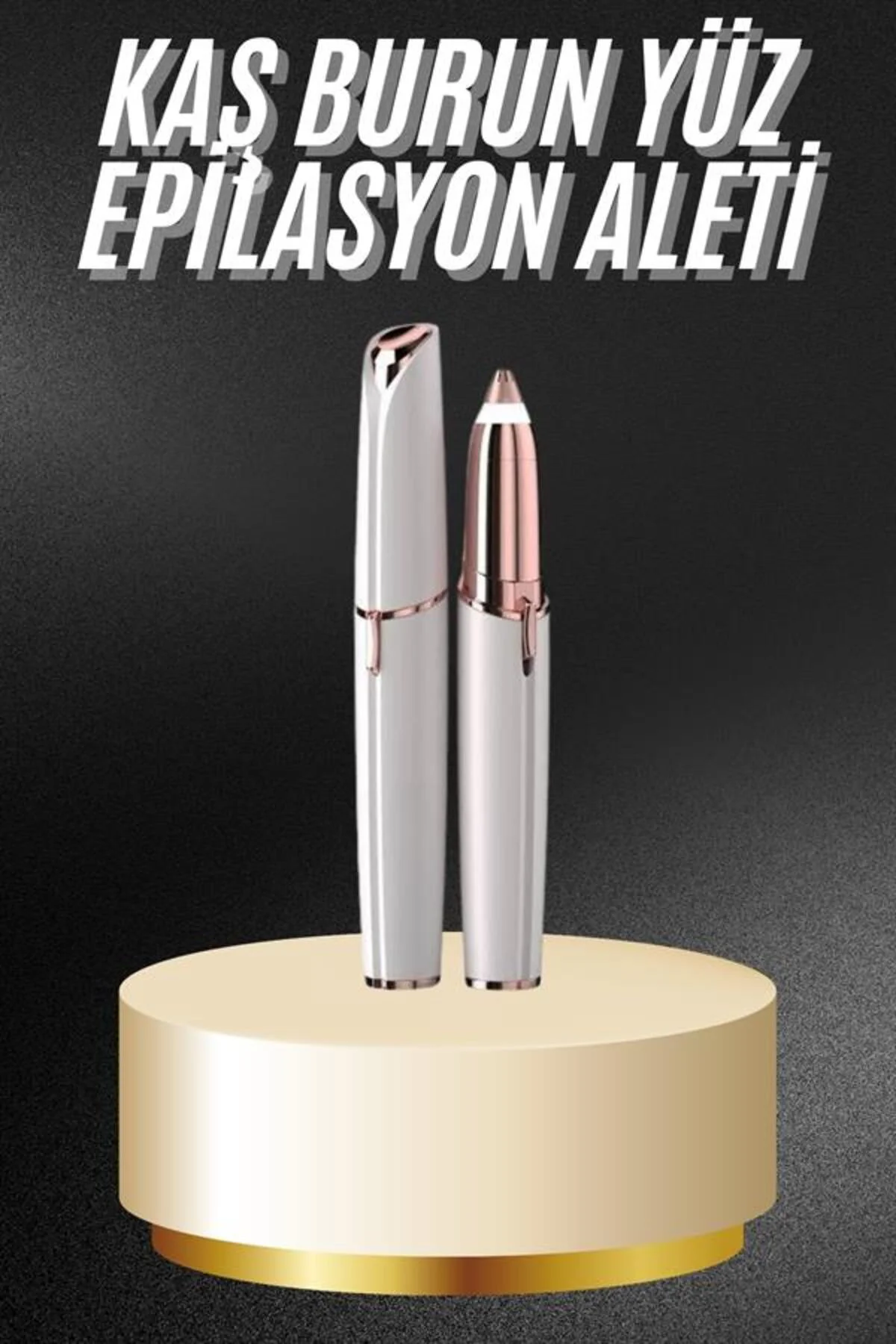 Unısex Şarjlı Kaş Bıyık Alma Epilatörü Hassas Ciltlere Özel Acısı