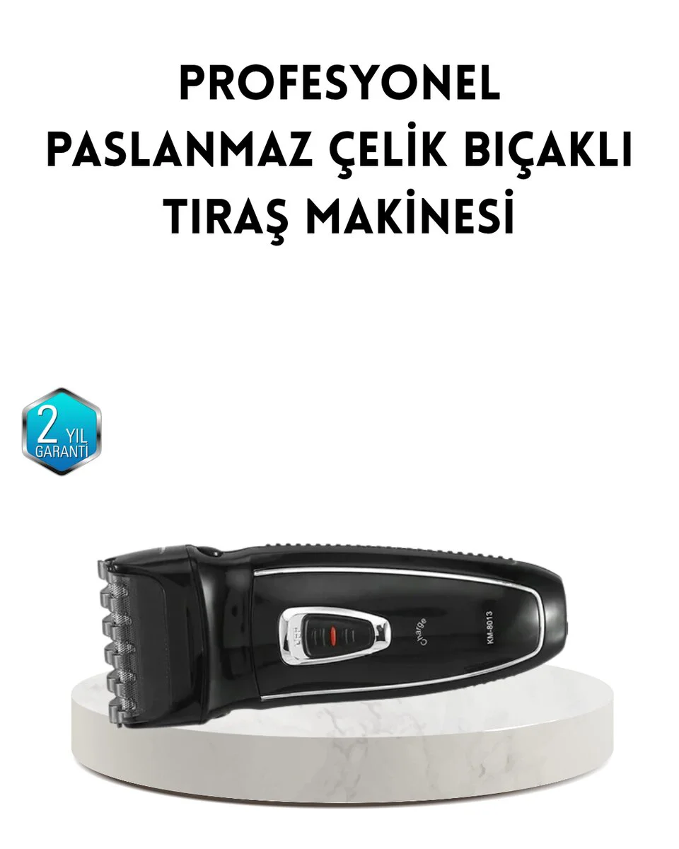 Unisex Şarjlı Saç ve Sakal Kesme Makinesi – Sessiz Motor 1–12 mm 