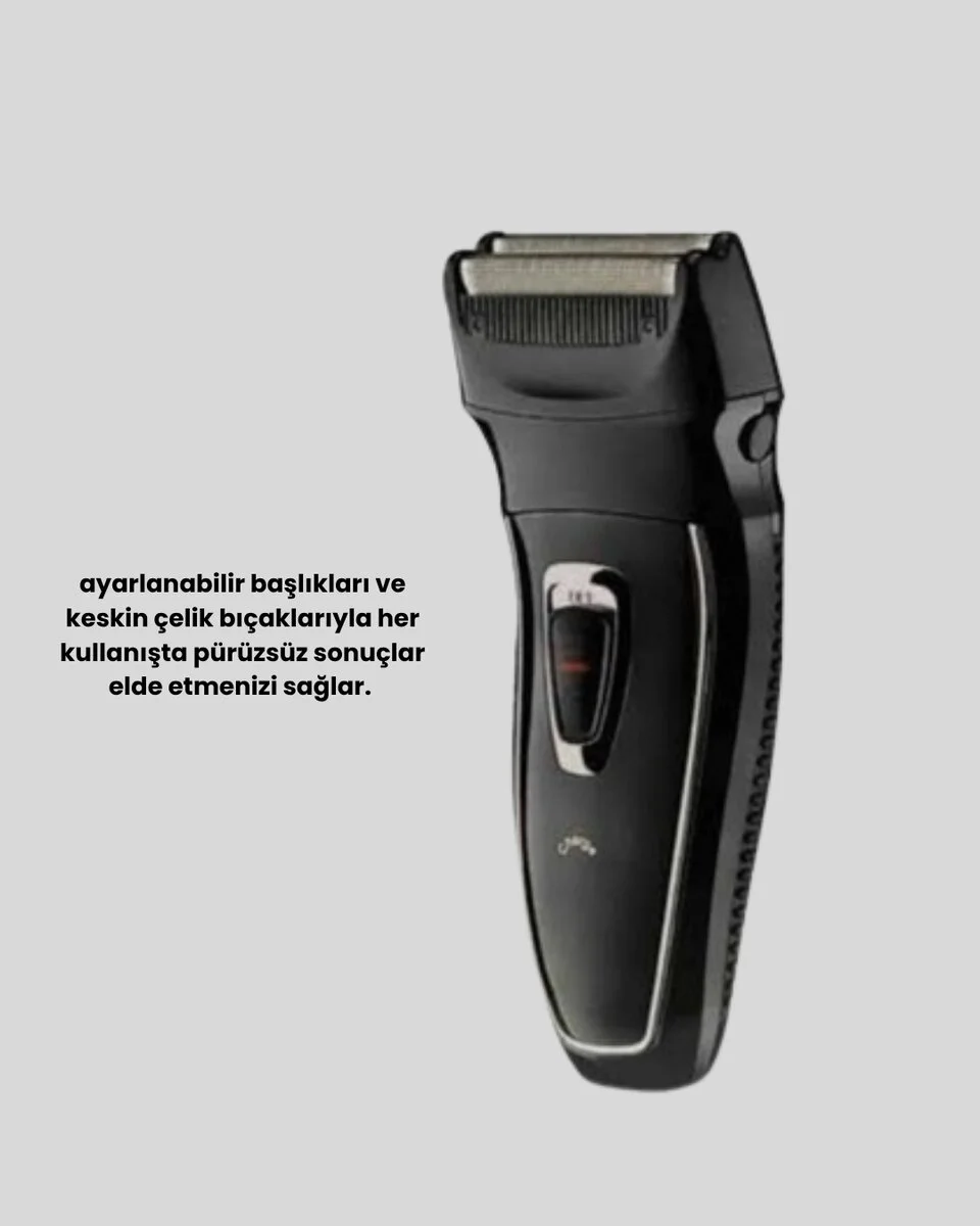 Unisex Şarjlı Saç ve Sakal Kesme Makinesi – Sessiz Motor 1–12 mm Ayarlanabilir Başlık