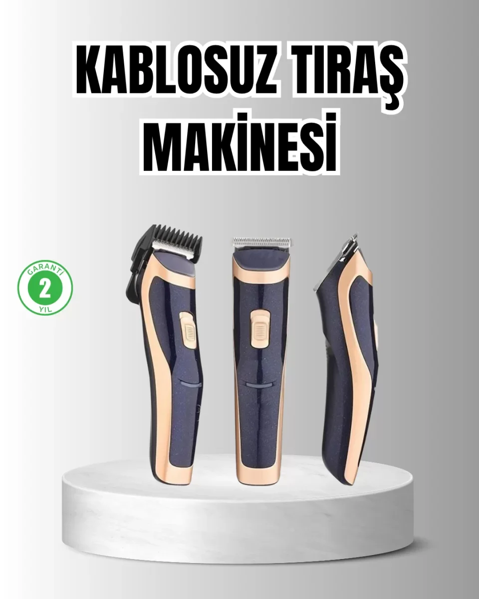Unisex Şarjlı Saç ve Sakal Tıraş Makinesi – Ayarlanabilir Tarak B