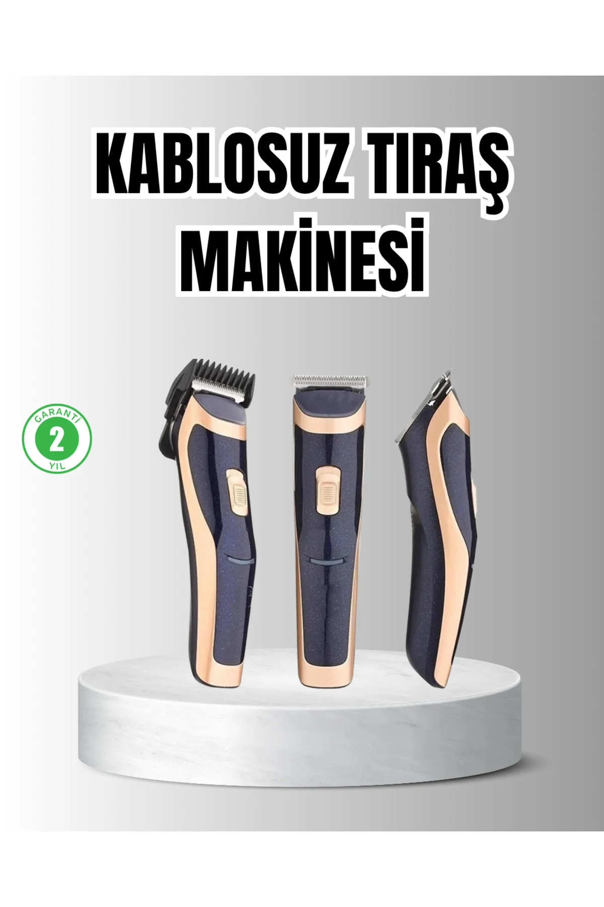 Unisex Şarjlı Saç Ve Sakal Tıraş Makinesi – Ayarlanabilir Tarak Başlıkları Sessiz Motor