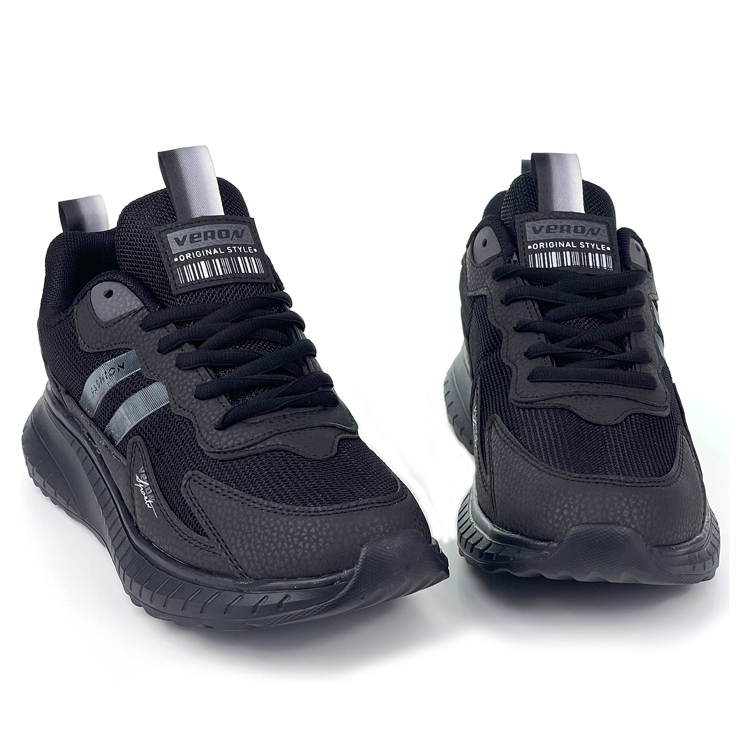 Kajila Unisex Siyah Bağcıklı Esnek Hafif Günlük Sneaker Spor Ayakkabı