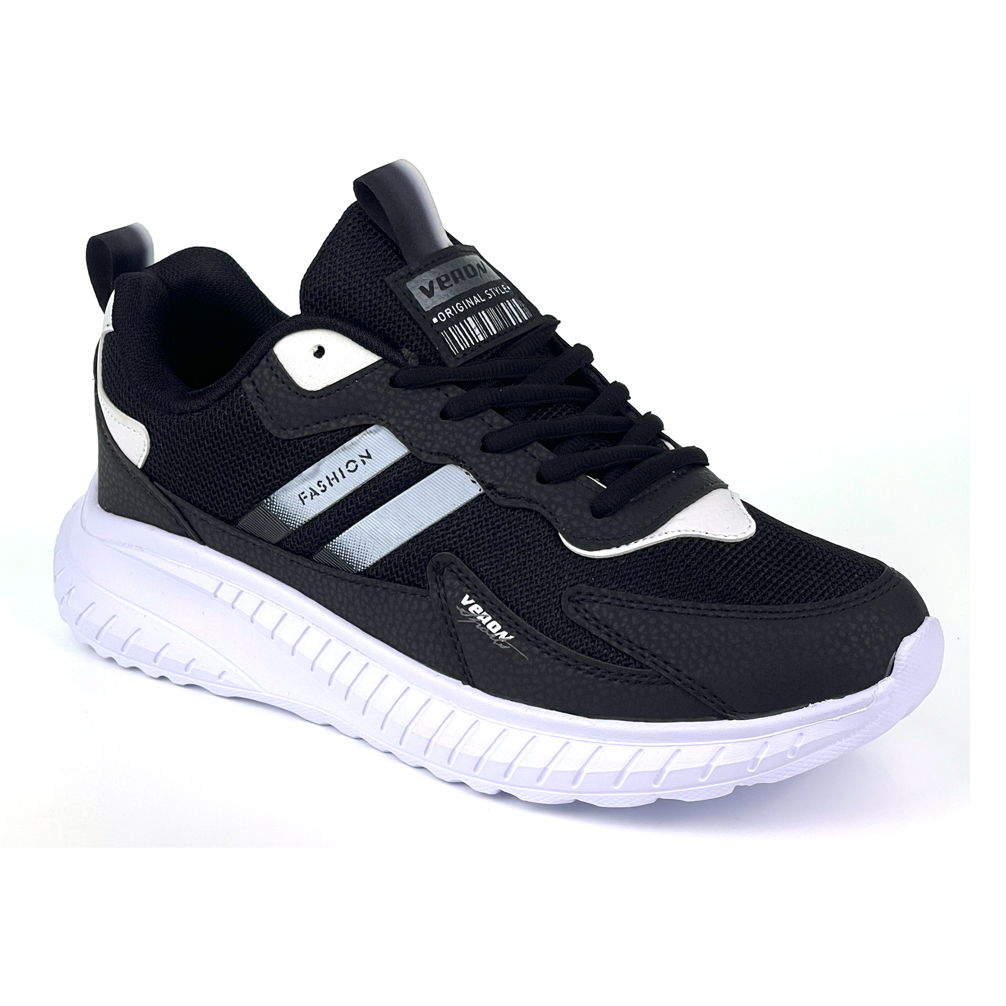 Kajila Unisex Siyah Beyaz Bağcıklı Esnek Hafif Günlük Sneaker Spor Ayakk Kajila Unisex Siyah Beyaz Bağcıklı Esnek Hafif Günlük Sneaker Spor Ayakk