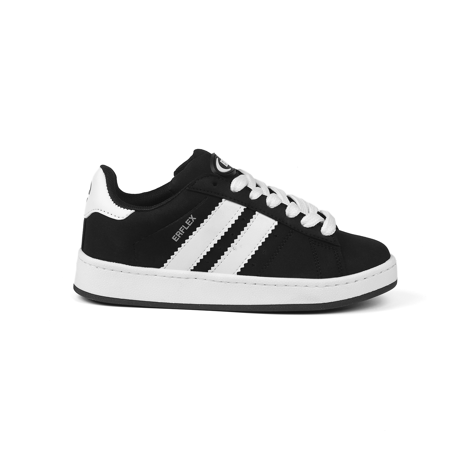 Unisex Siyah Beyaz-Beyaz Bağcıklı Rahat Sneaker Günlük Spor Ayakk