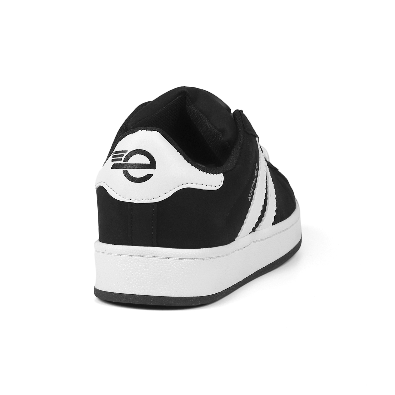 Unisex Siyah Beyaz-Beyaz Bağcıklı Rahat Sneaker Günlük Spor Ayakk