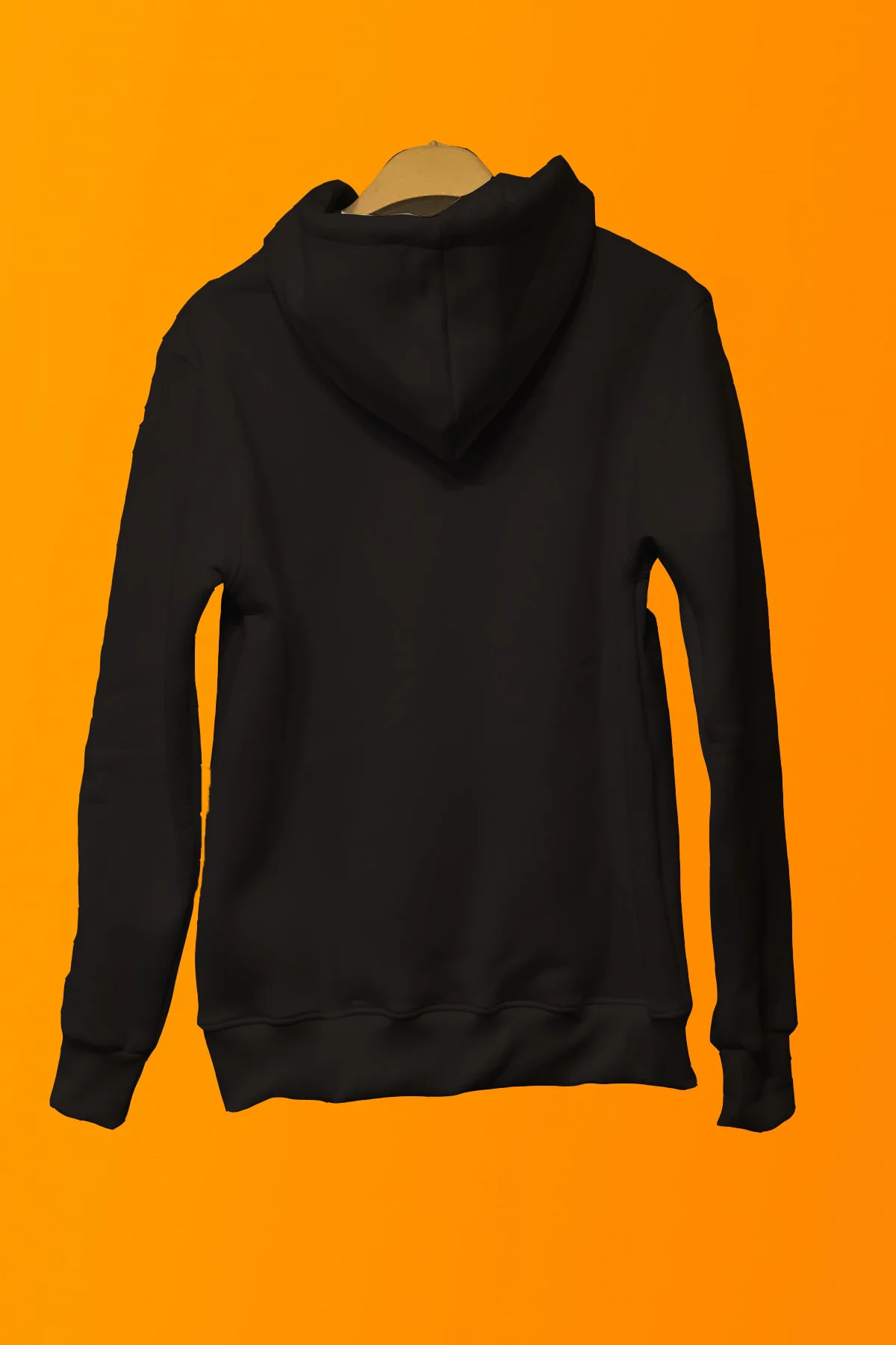 Unisex Siyah Kapüşonlu Sweatshirt