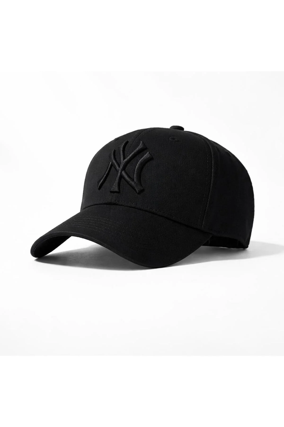 Unisex Siyah NY Nakışlı Ayarlanabilir Şapka, Baseball Şapka, Kadı