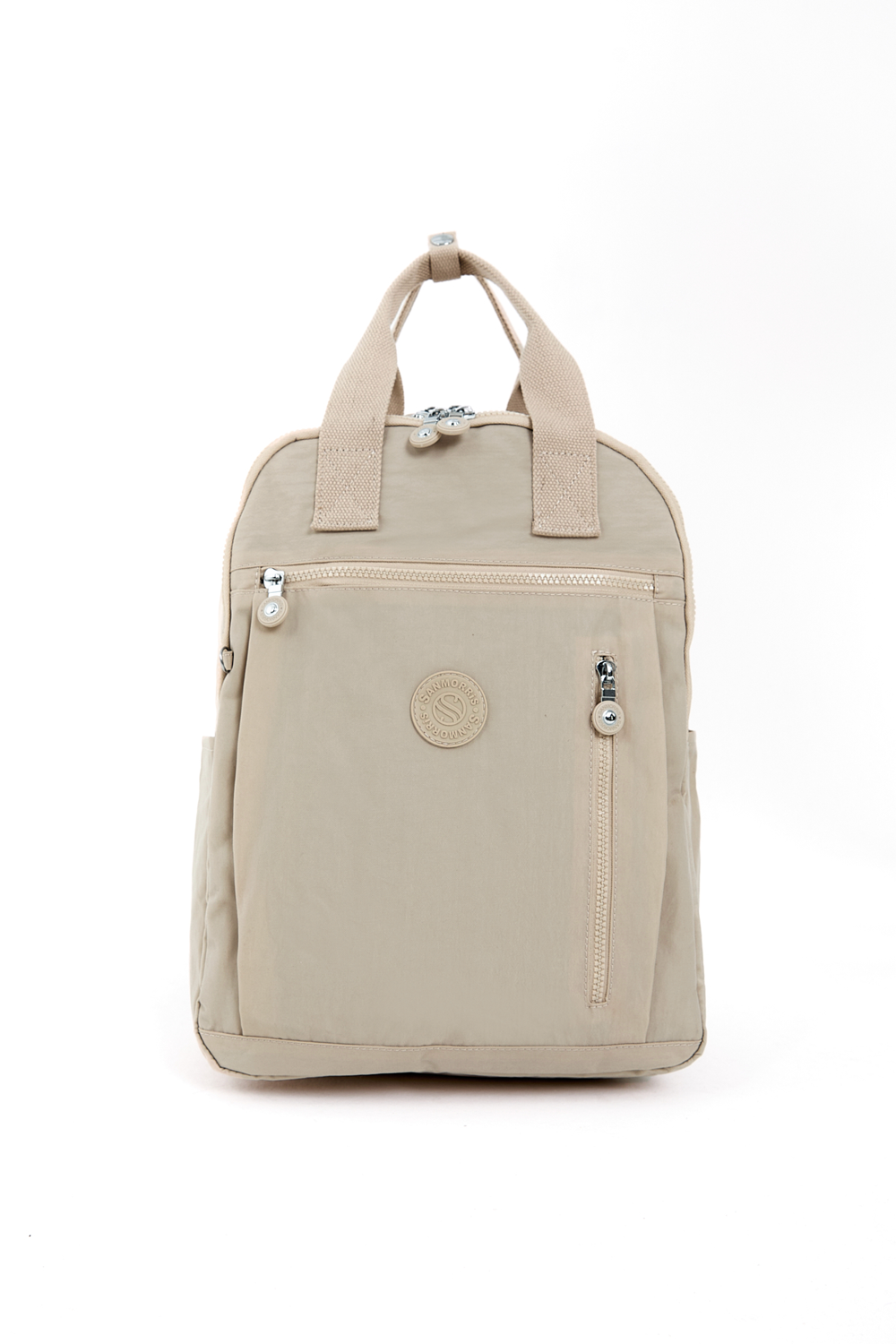 Unisex Suya Dayanıklı Krinkıl Kumaş Çok Gözlü Krem Laptop Okul Ve