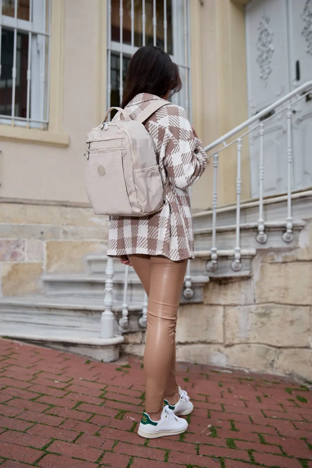 Unisex Suya Dayanıklı Krinkıl Kumaş Çok Gözlü Krem Laptop Okul Ve