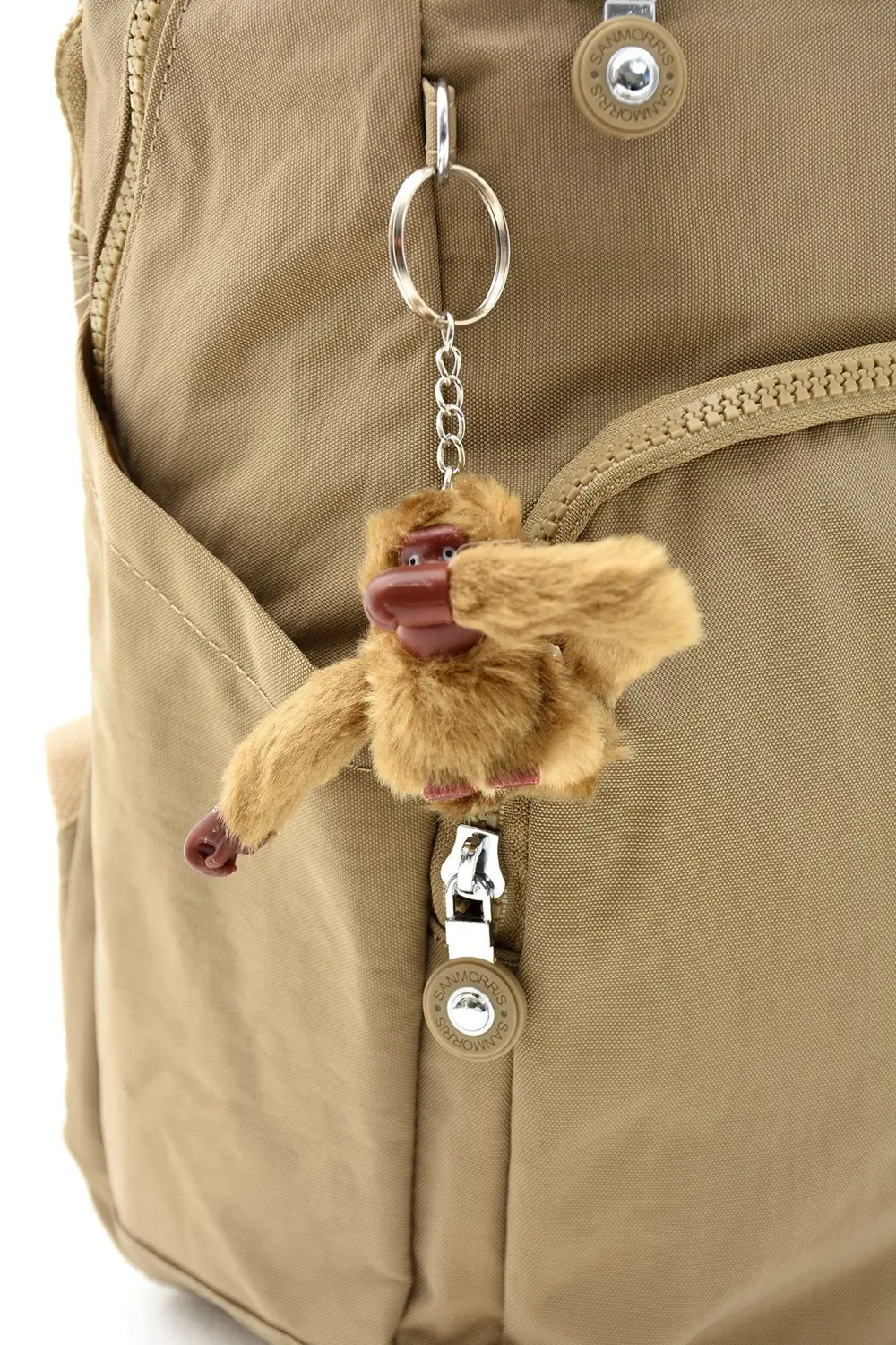 Unisex Suya Dayanıklı Krinkıl Kumaş Çok Gözlü Orta Boy Haki Renkl