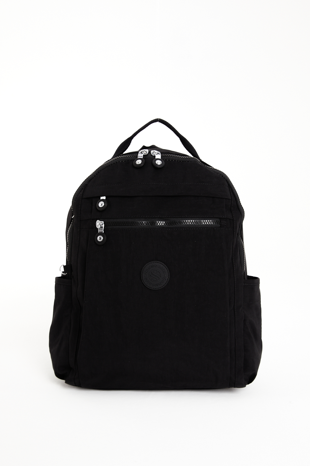Unisex Suya Dayanıklı Krinkıl Kumaş Çok Gözlü Siyah Laptop Okul V