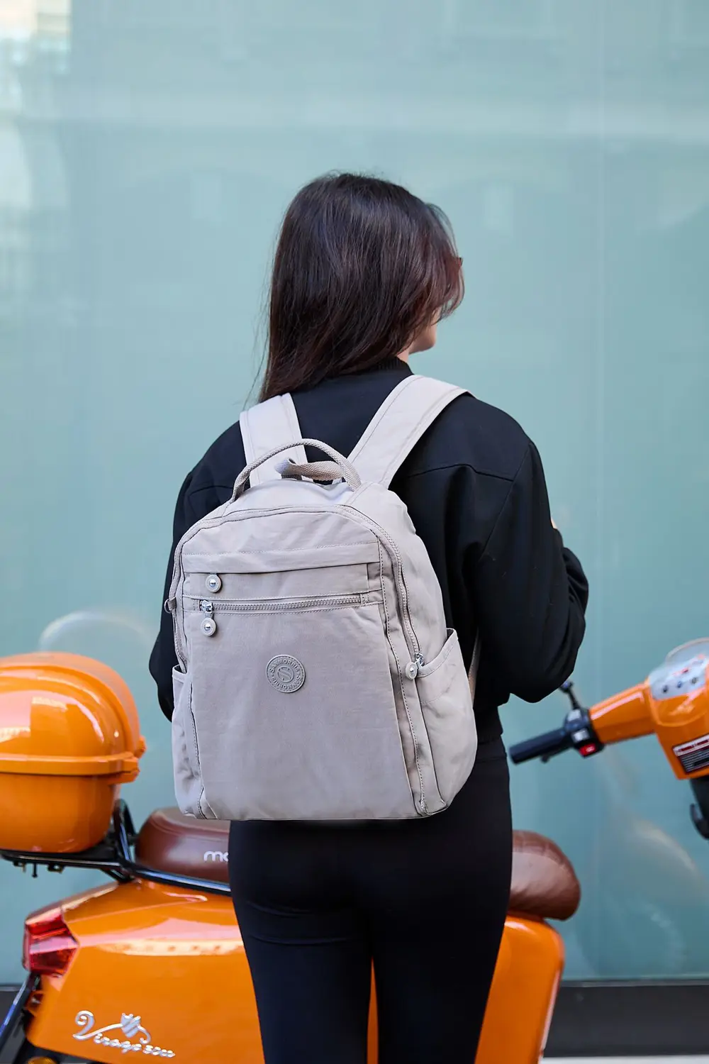 Unisex Suya Dayanıklı Krinkıl Kumaş Çok Gözlü Vizon Laptop Okul V