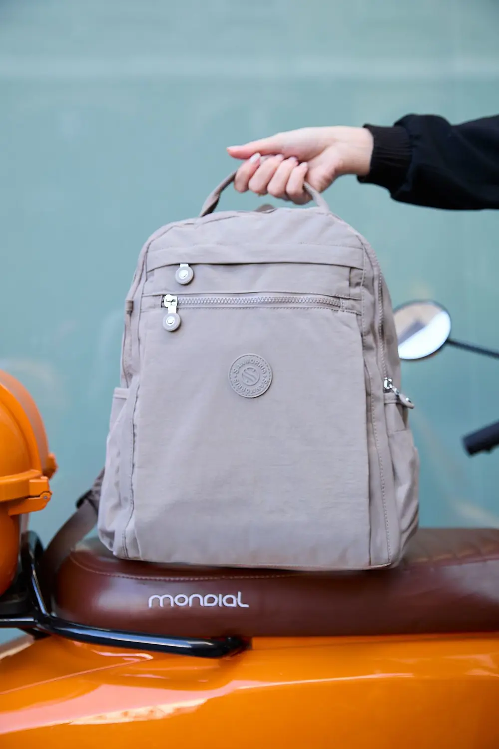 Unisex Suya Dayanıklı Krinkıl Kumaş Çok Gözlü Vizon Laptop Okul V