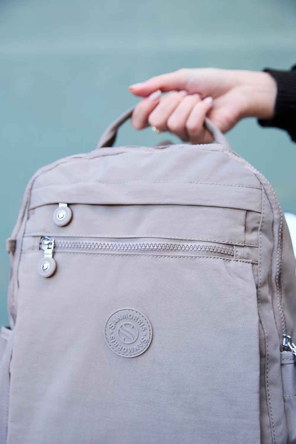 Unisex Suya Dayanıklı Krinkıl Kumaş Çok Gözlü Vizon Laptop Okul V