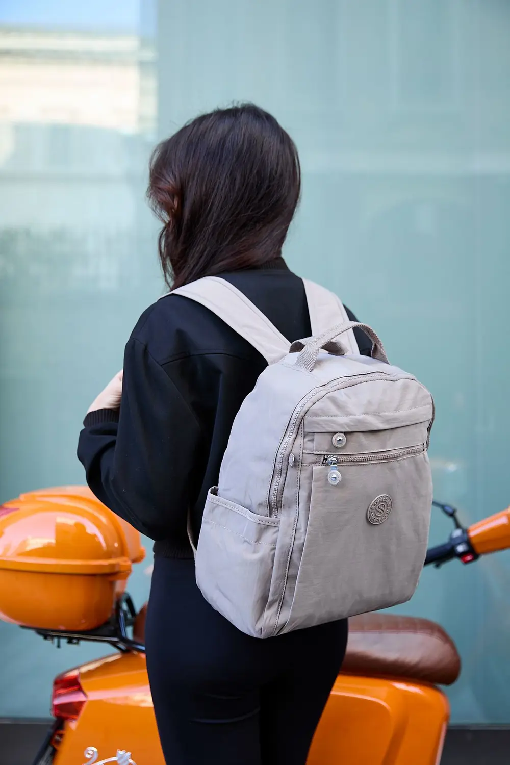 Unisex Suya Dayanıklı Krinkıl Kumaş Çok Gözlü Vizon Laptop Okul V