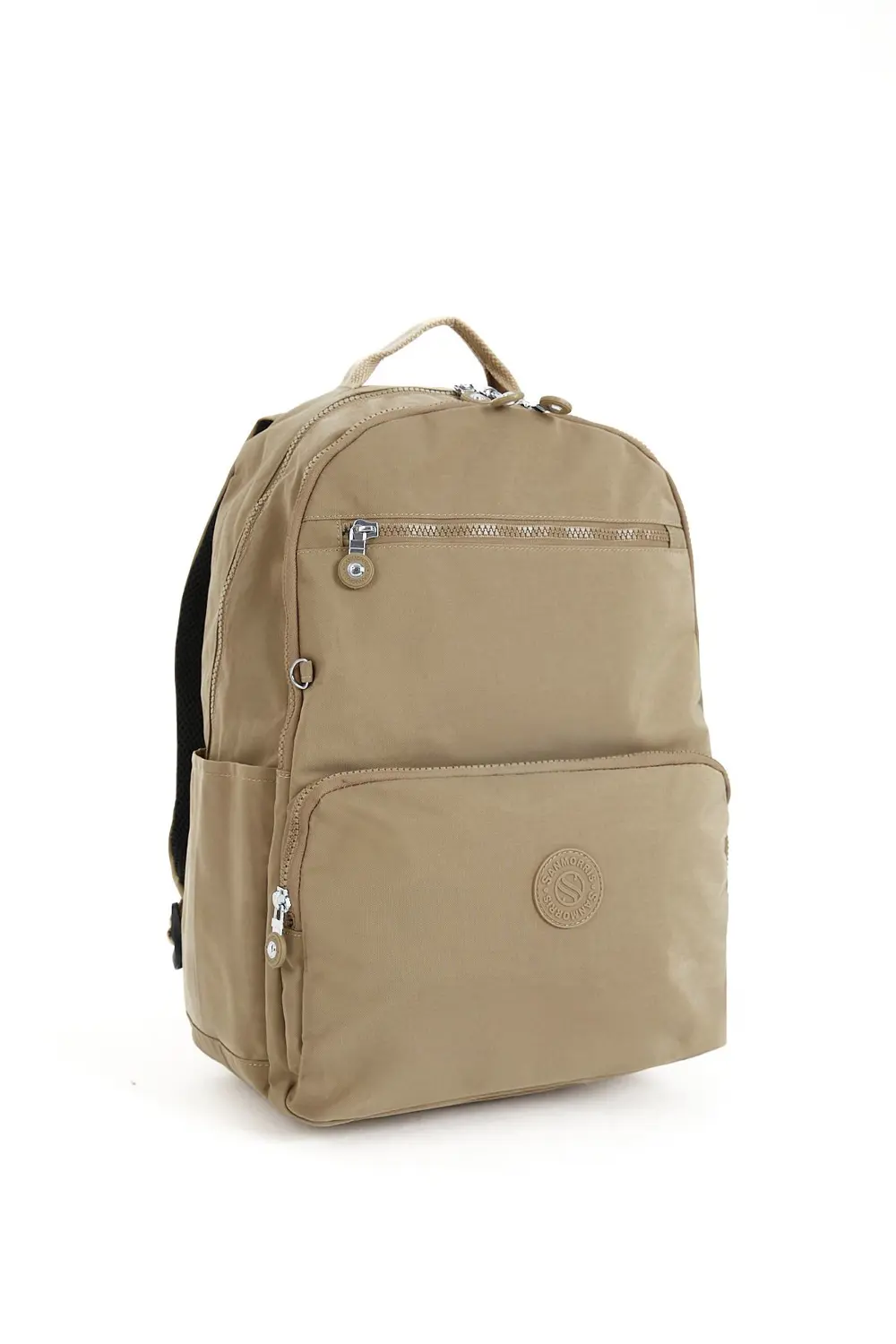 Unisex Suya Dayanıklı Orta Boy Krinkıl Kumaş Çok Gözlü Bej Laptop