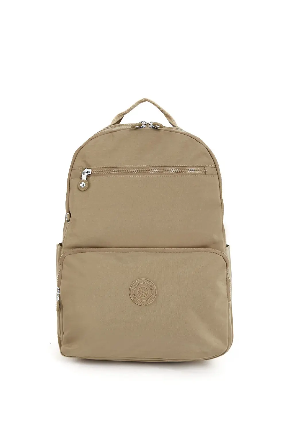 Unisex Suya Dayanıklı Orta Boy Krinkıl Kumaş Çok Gözlü Bej Laptop